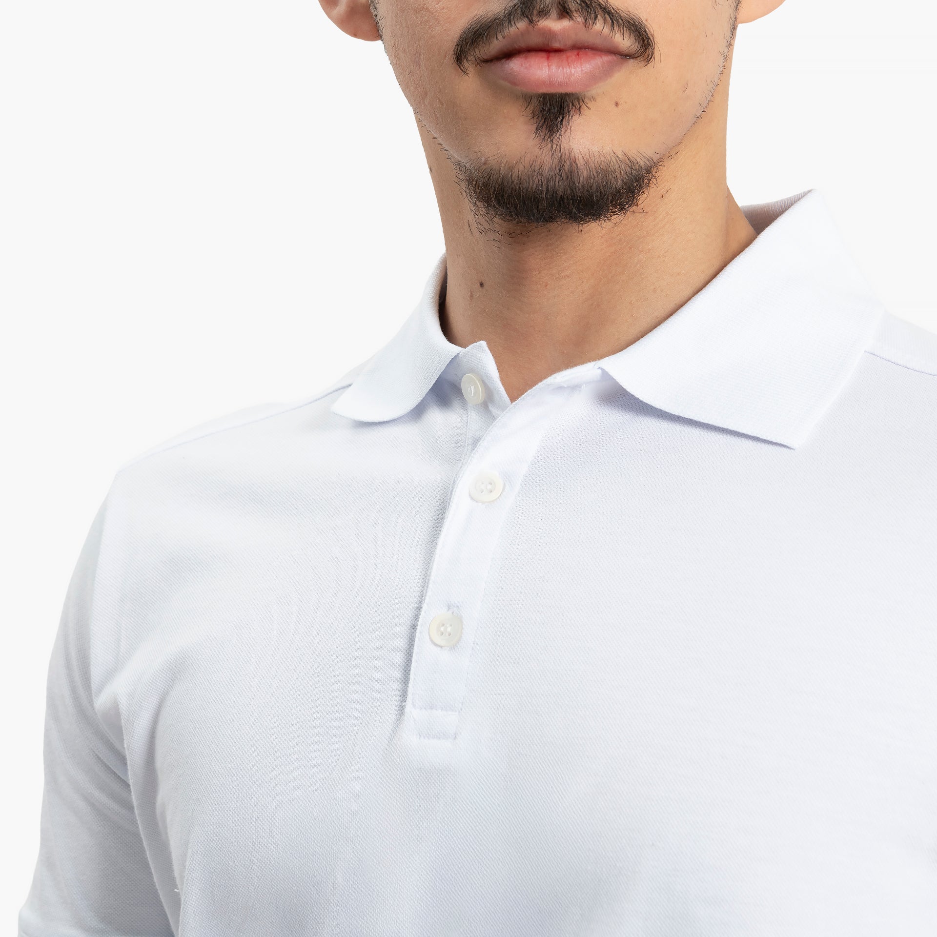 Men White Polo T-Shirt by WECRE8