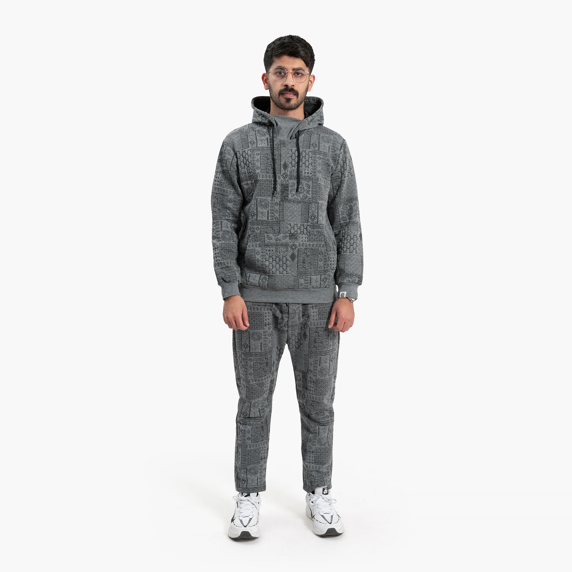 Men Gray Hoodie and Pants Set by WECRE8