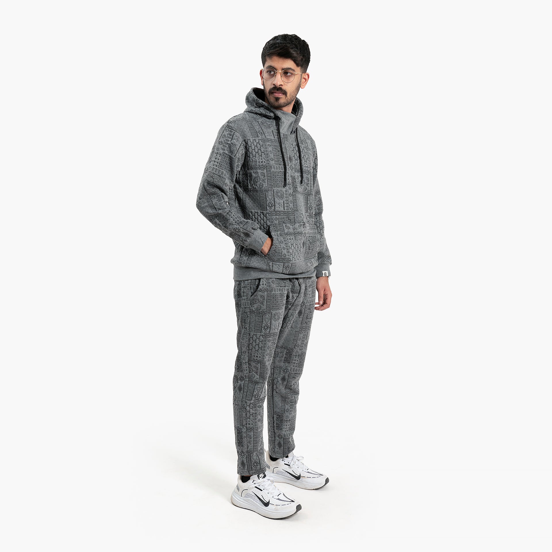 Men Gray Hoodie and Pants Set by WECRE8