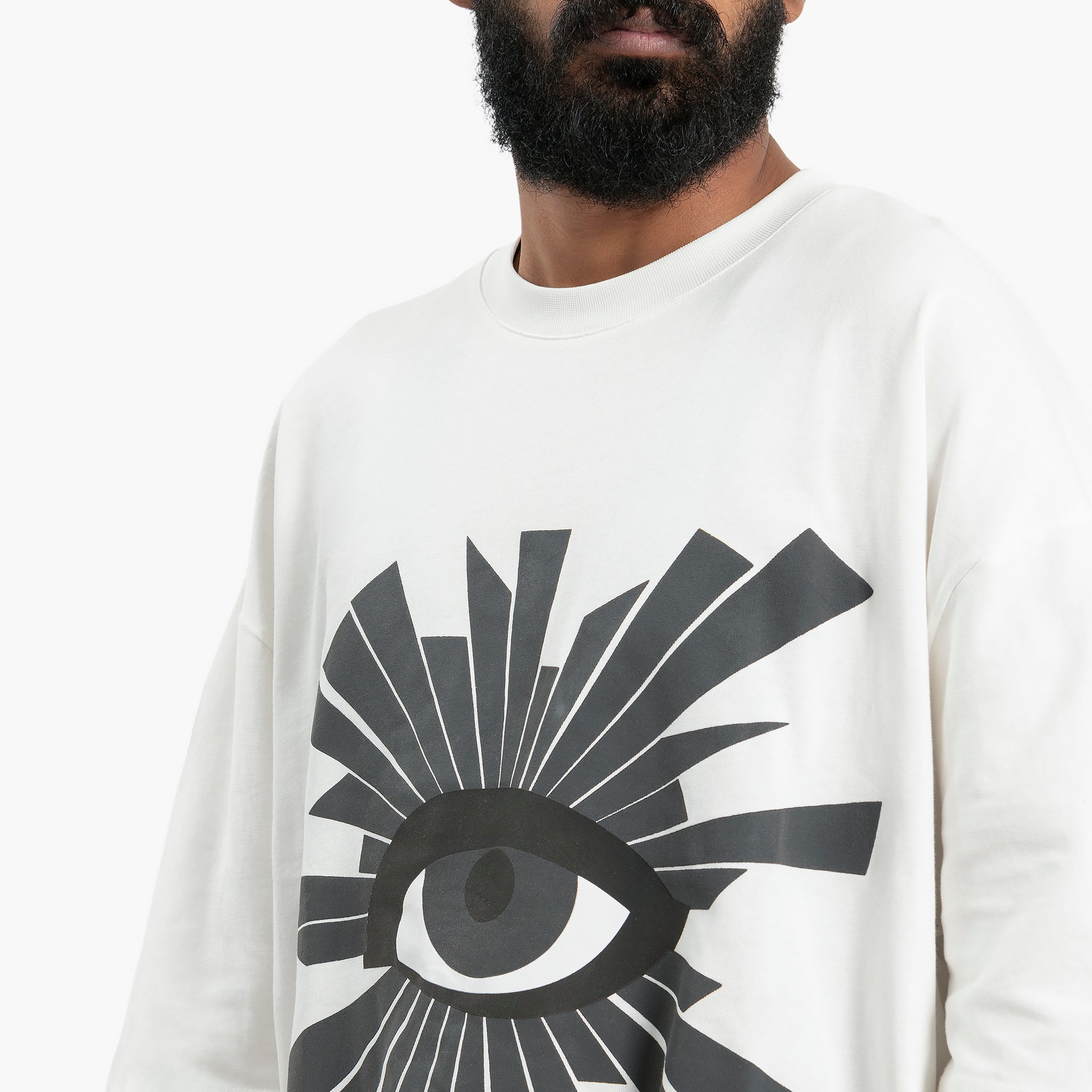 Men's White Radiating Eye T-shirt by WECRE8