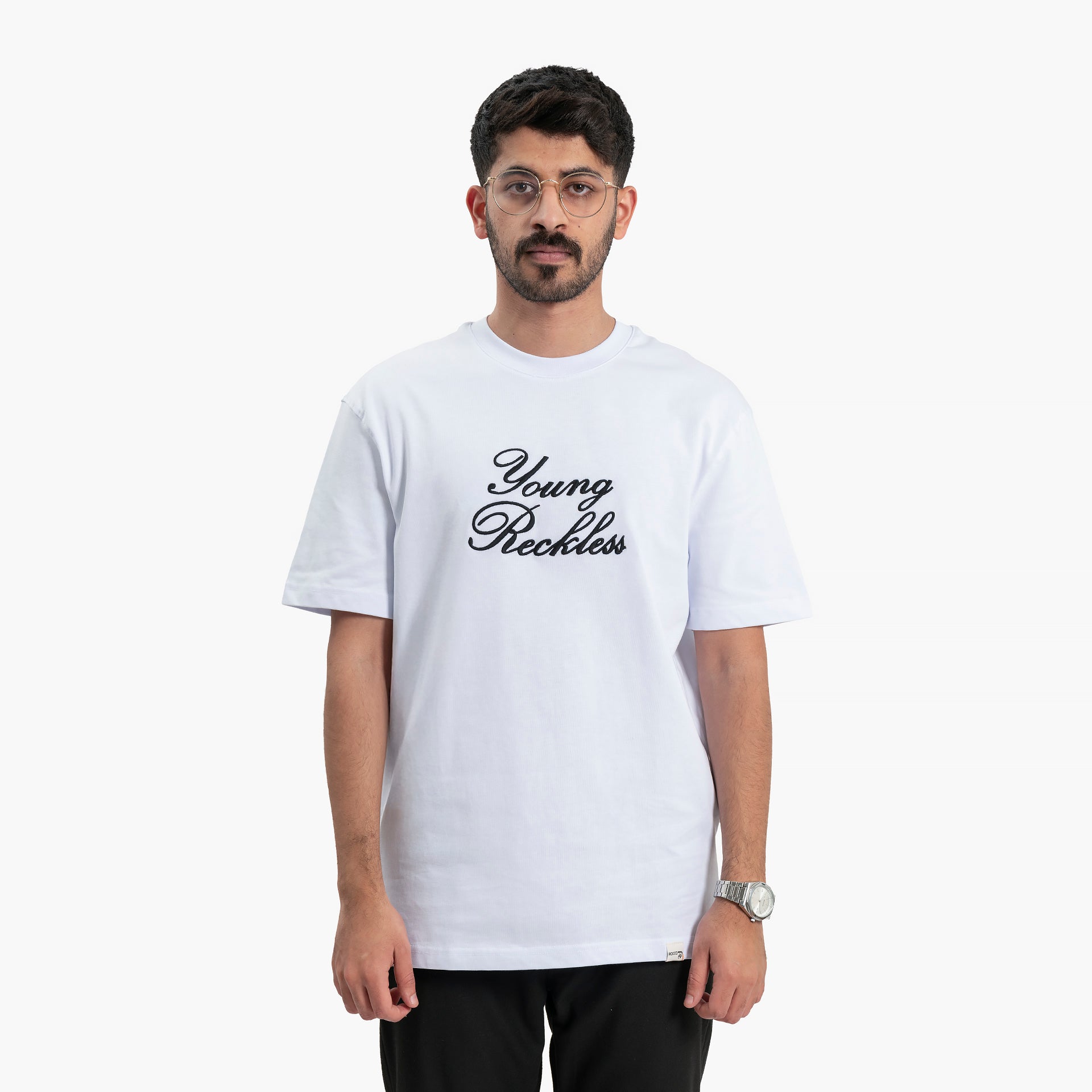 Men White Young Reckless T-Shirt by WECRE8