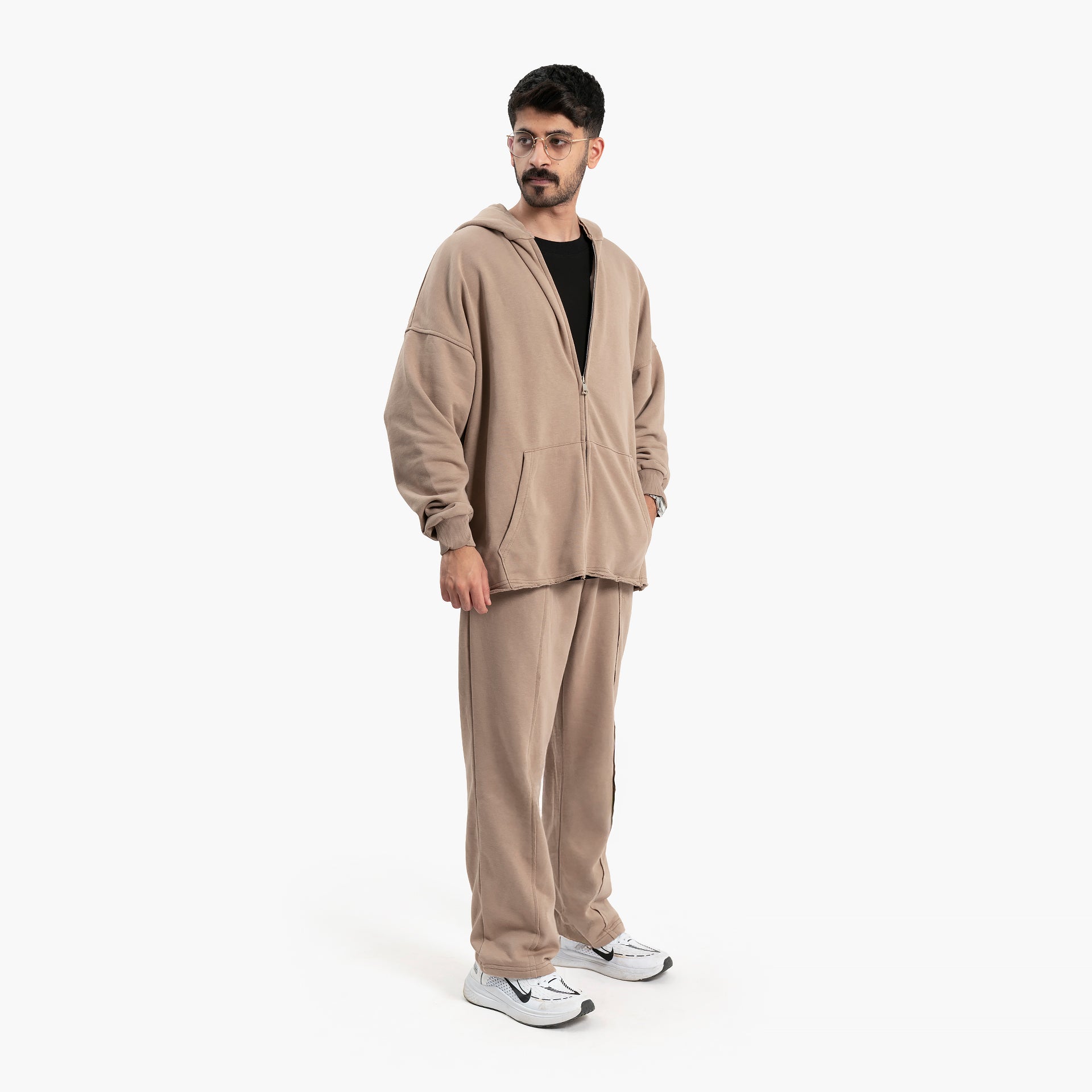 Men Camel Hoodie and Pants Set by WECRE8