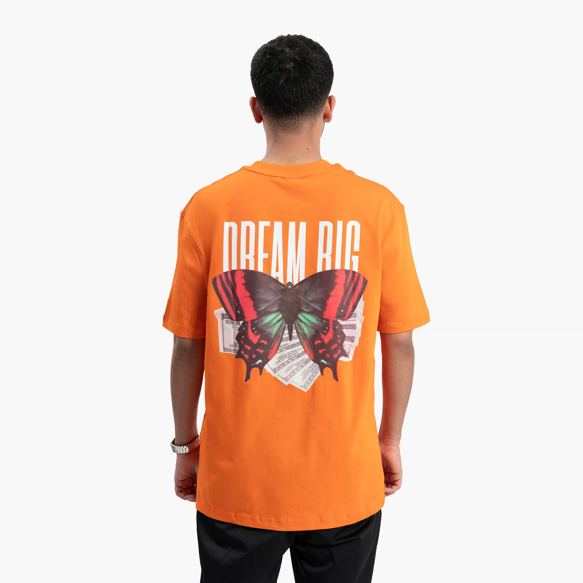 Men's Orange Dream Big T-shirt by WECRE8