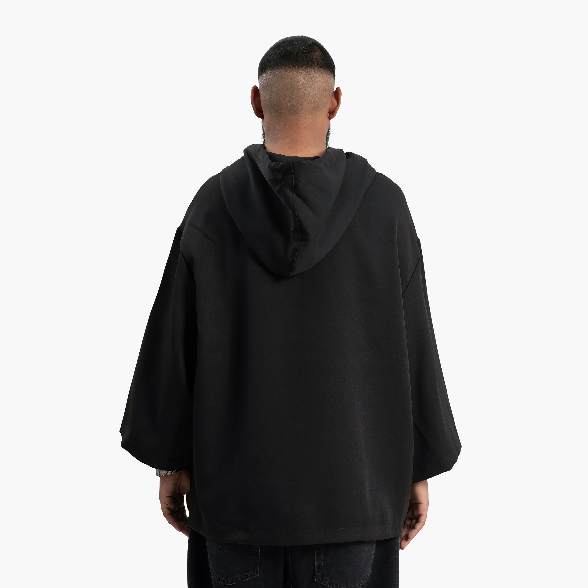 Men Black Relaxed Hoodie By WECRE8