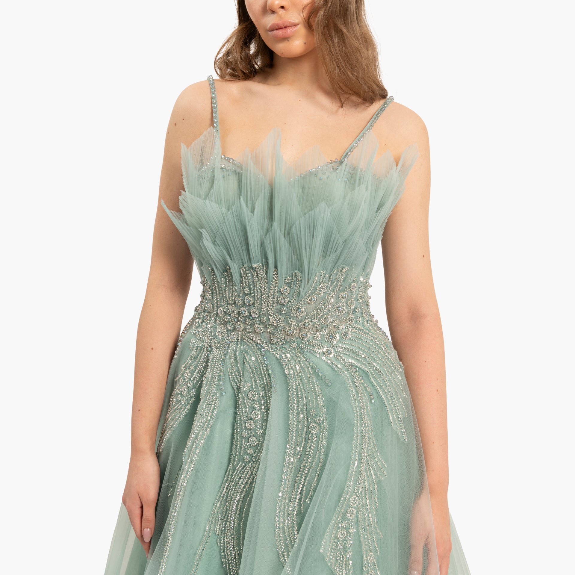 Women's Sparkly Green Tulle Dress By WECRE8