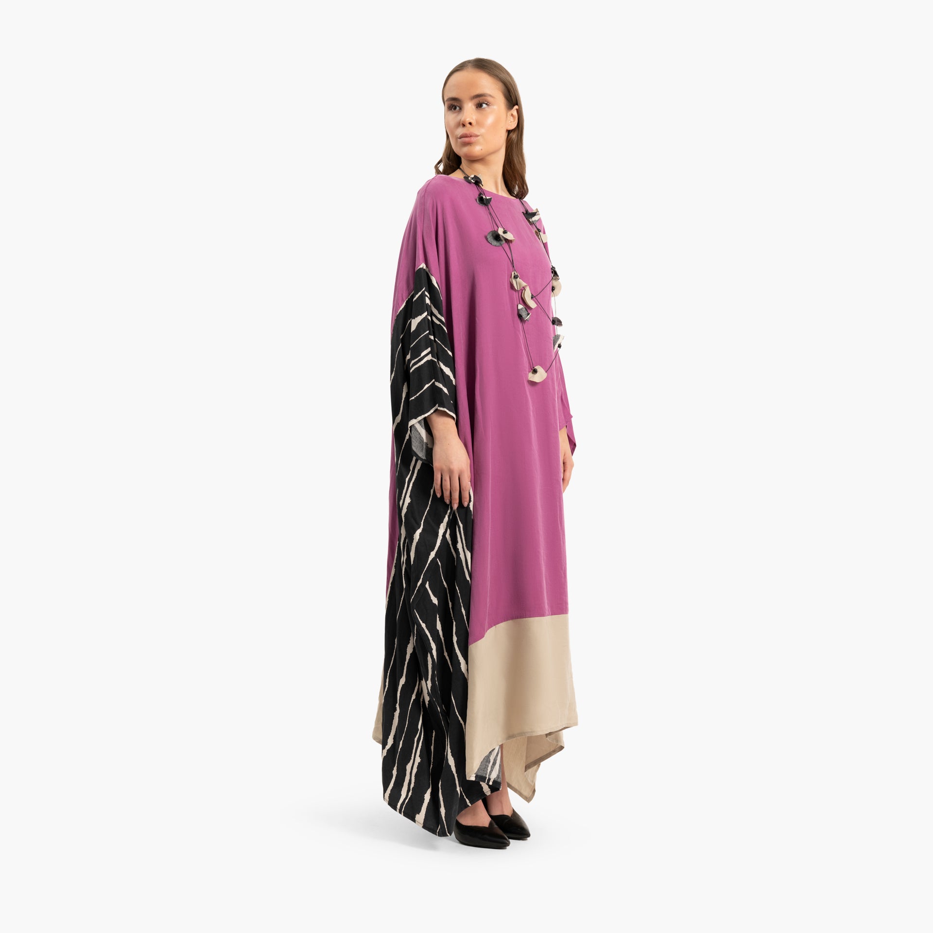 Women's Fuchsia Kaftan with Necklace By WECRE8