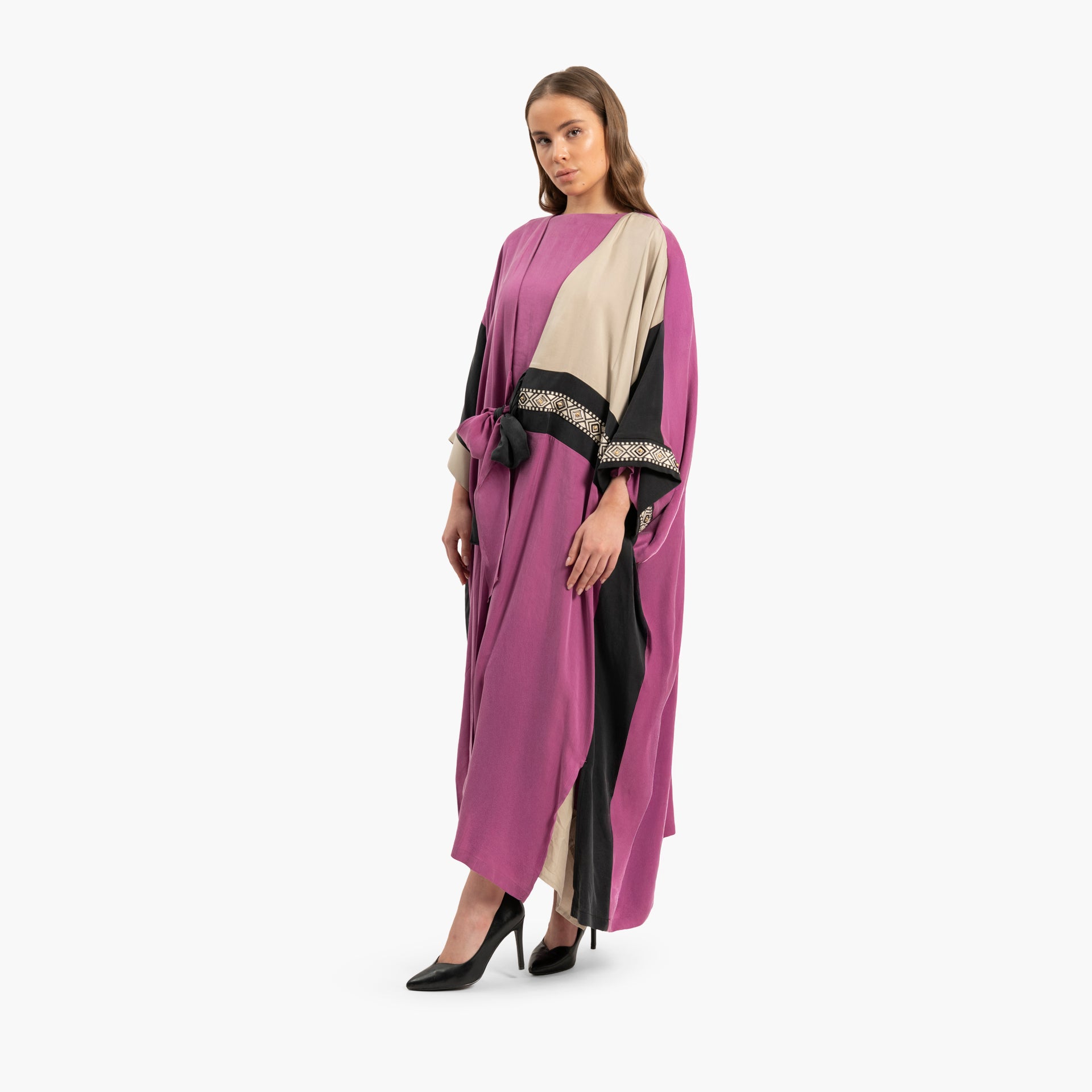 Women's Fuchsia Kaftan with Tie Belt By WECRE8