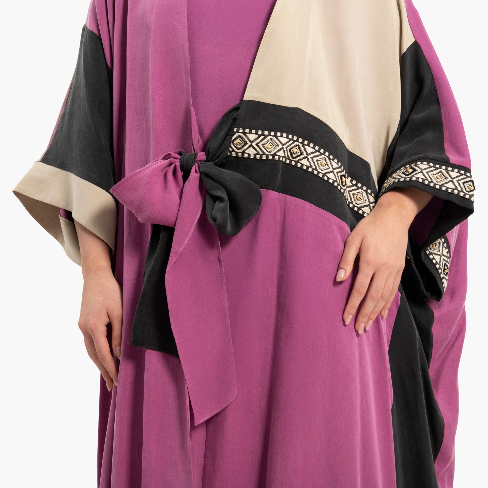 Women's Fuchsia Kaftan with Tie Belt By WECRE8