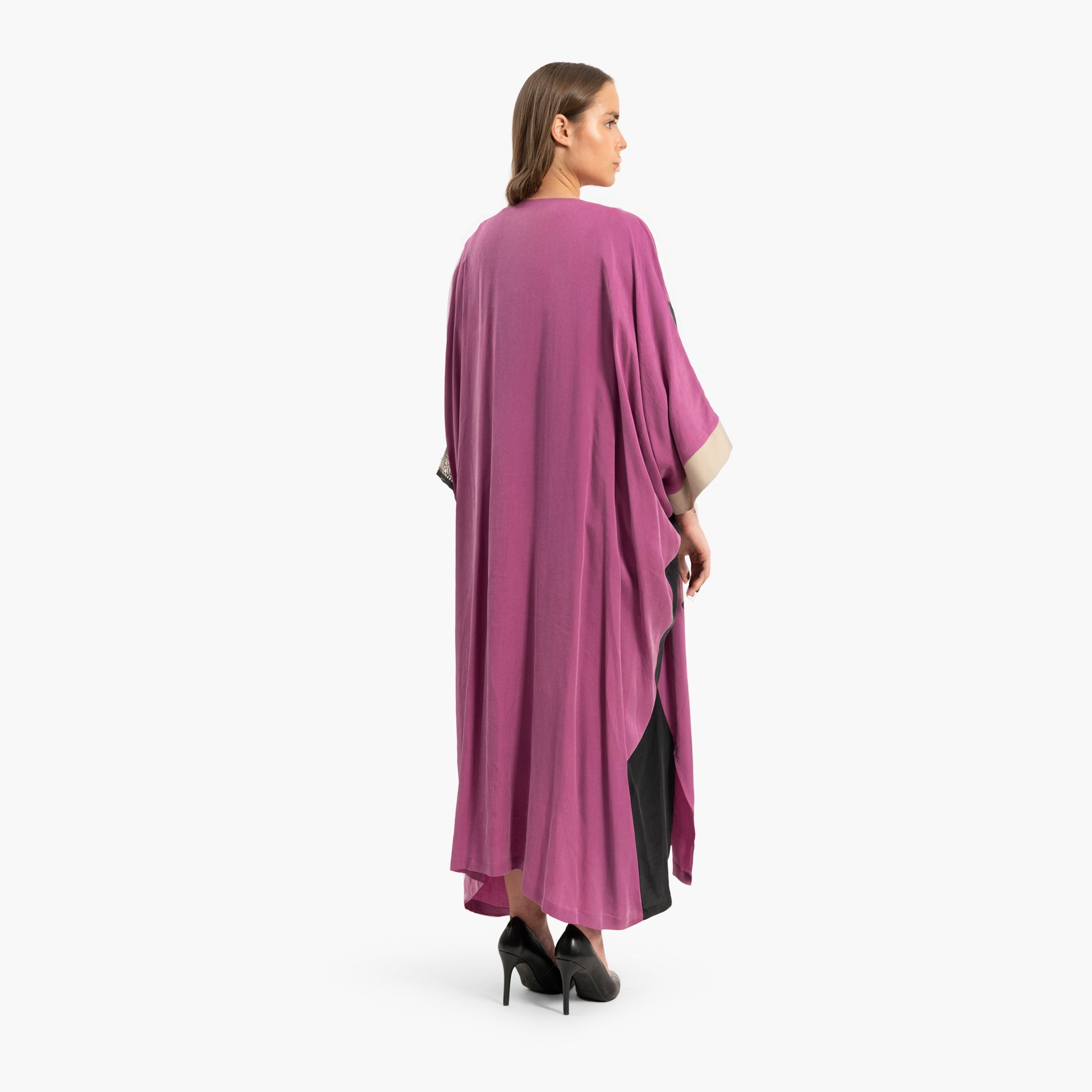 Women's Fuchsia Kaftan with Tie Belt By WECRE8