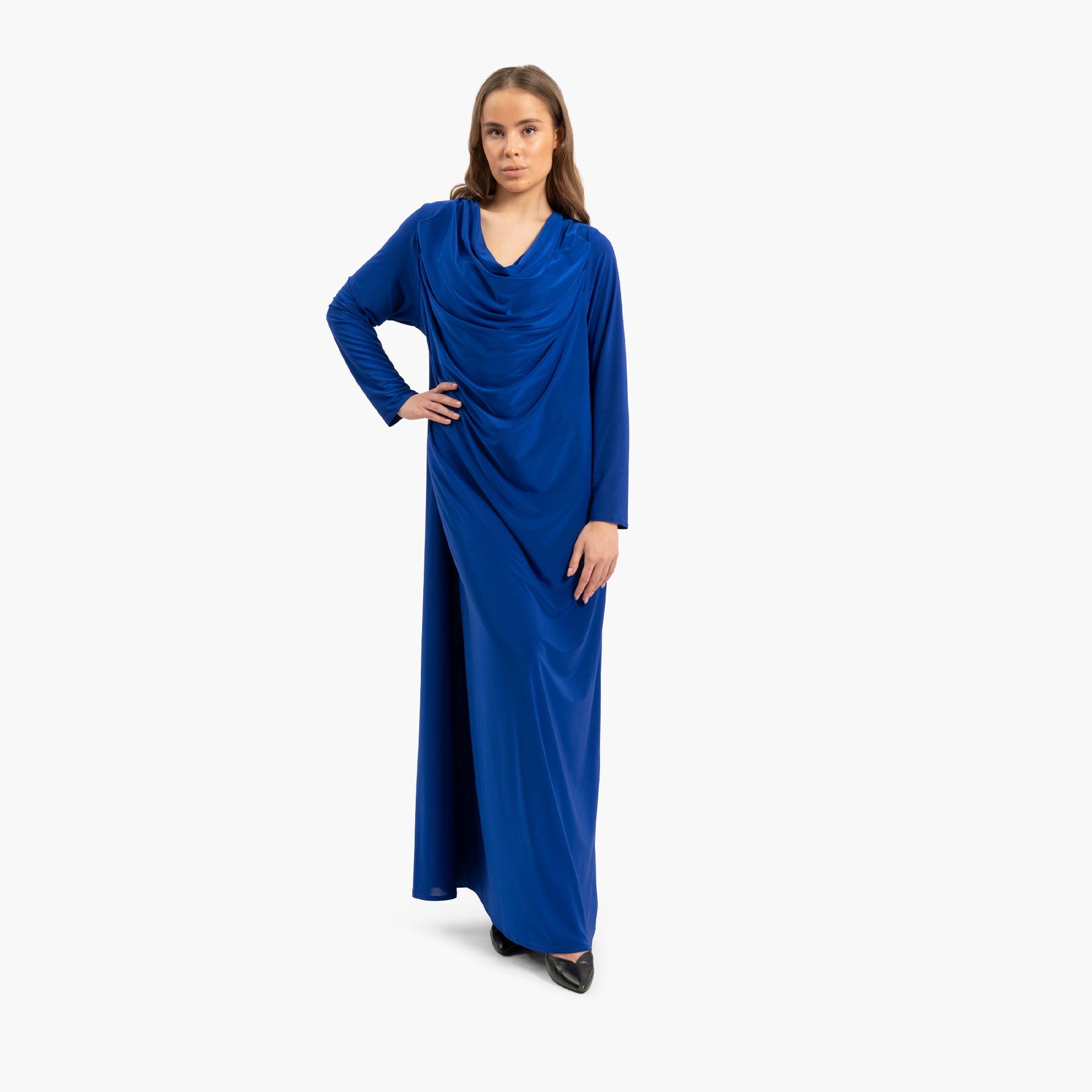 Women Draped Blue Dress By WECRE8