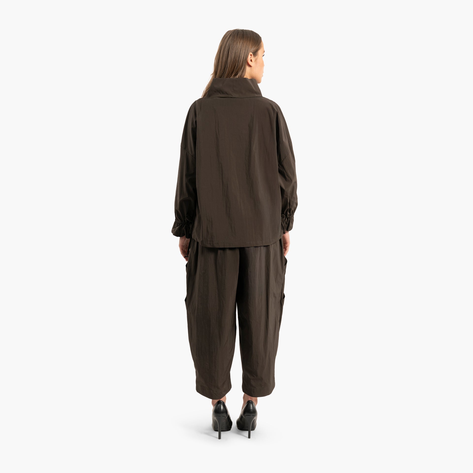 Women's Asymmetrical Brown Blouse By WECRE8