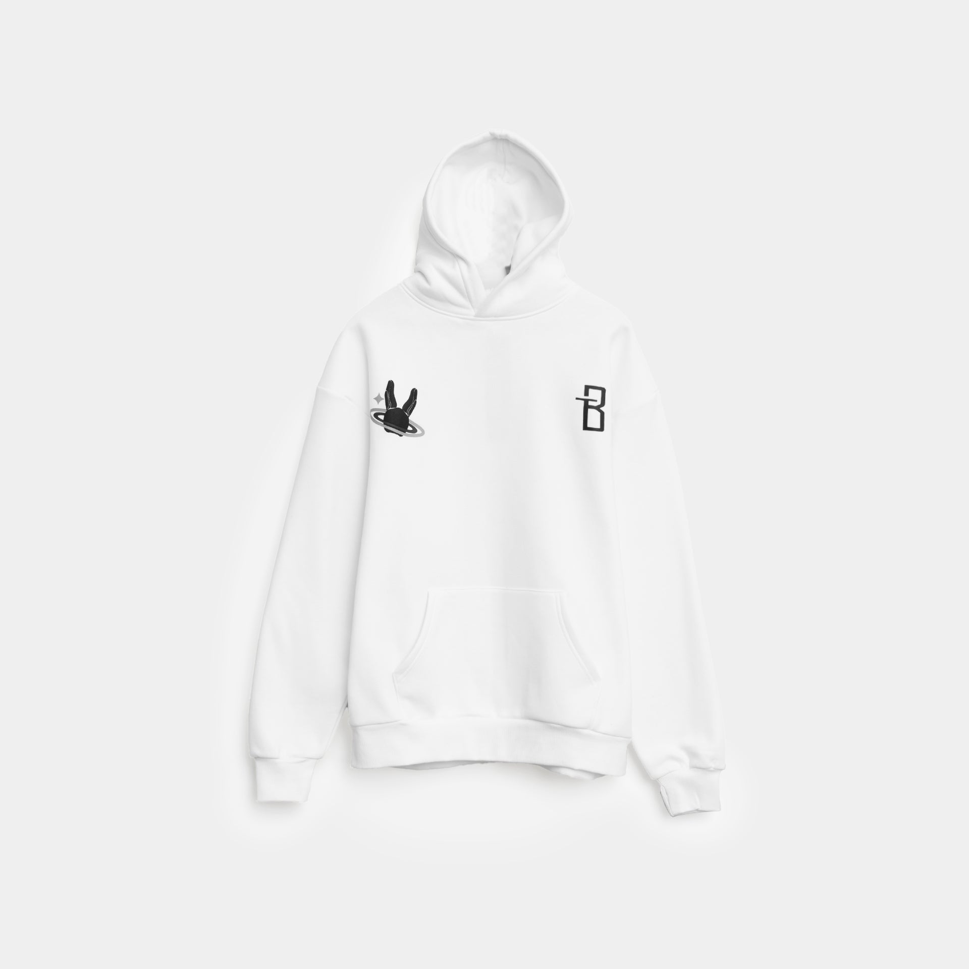 White hoodie By Brandtionary