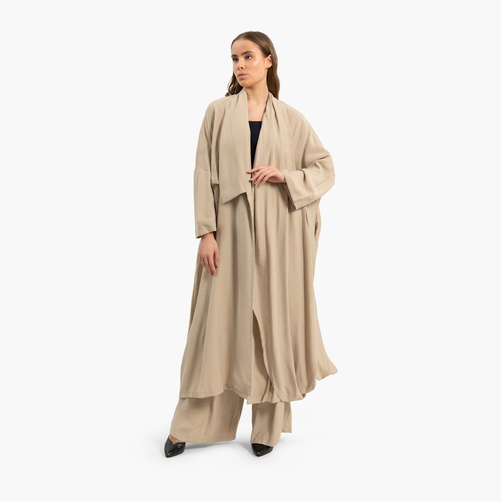 Women's Beige Kimono with Pockets By WECRE8