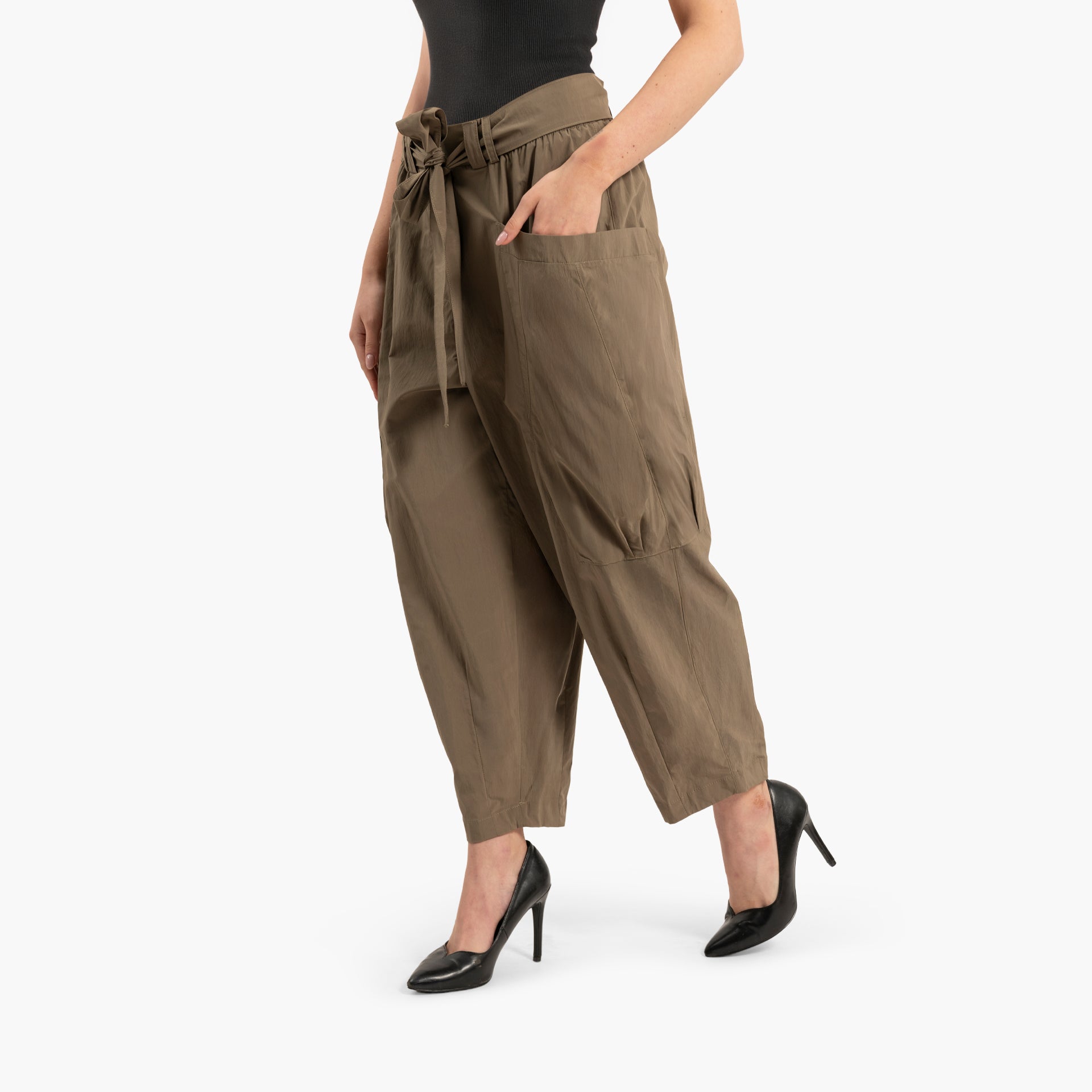 Women's Cargo Beige Pants By WECRE8