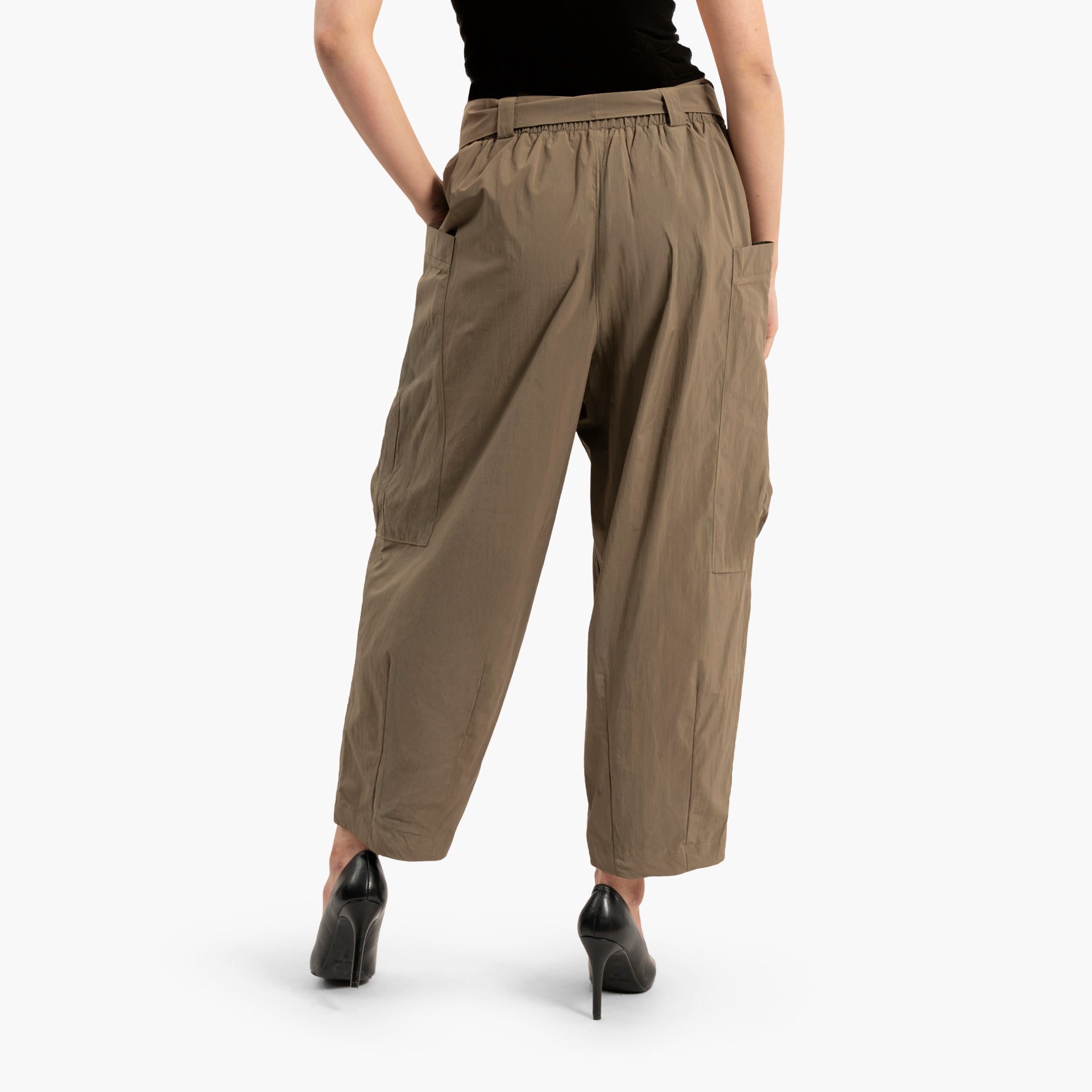 Women's Cargo Beige Pants By WECRE8