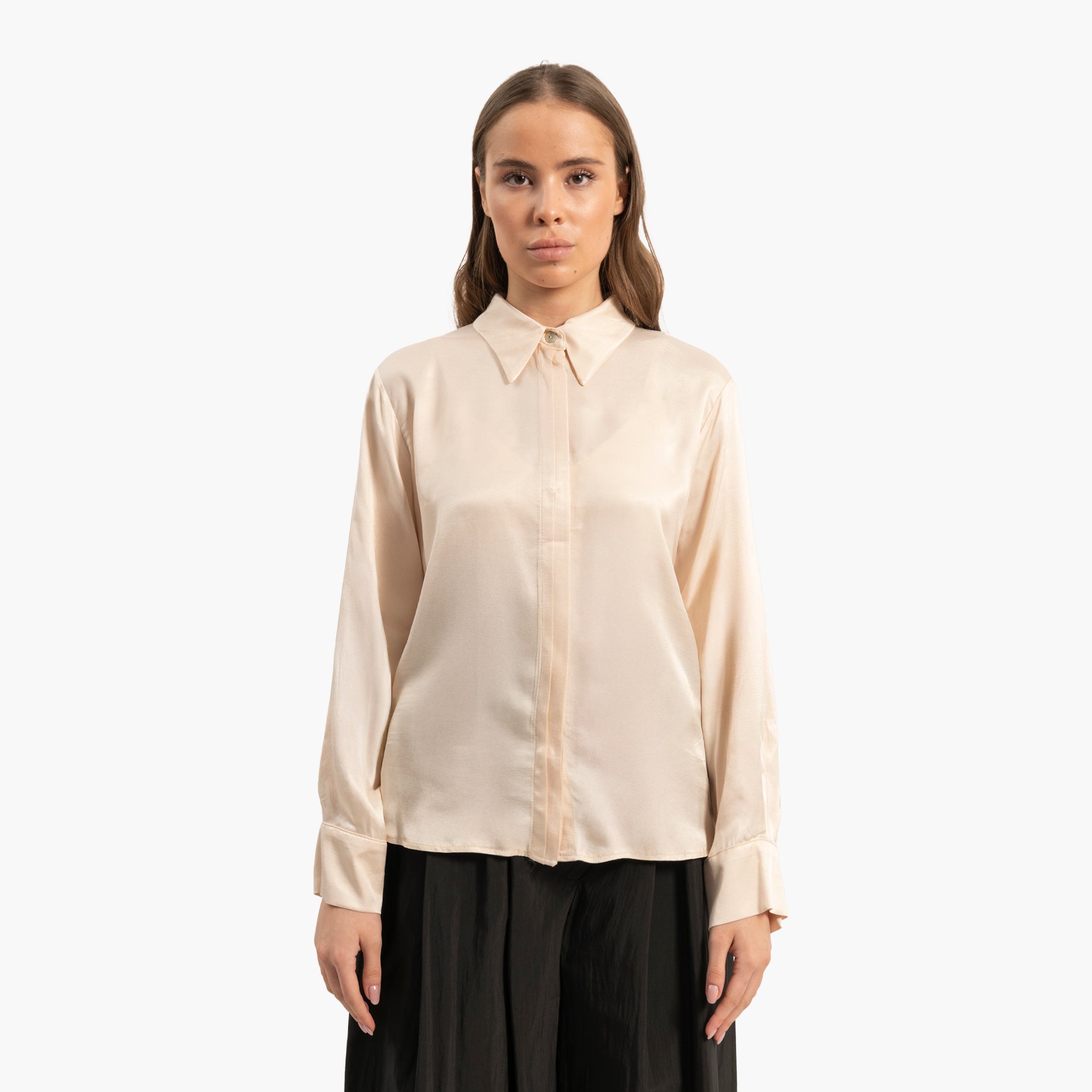 Women Flowy Peach Blouse By WECRE8