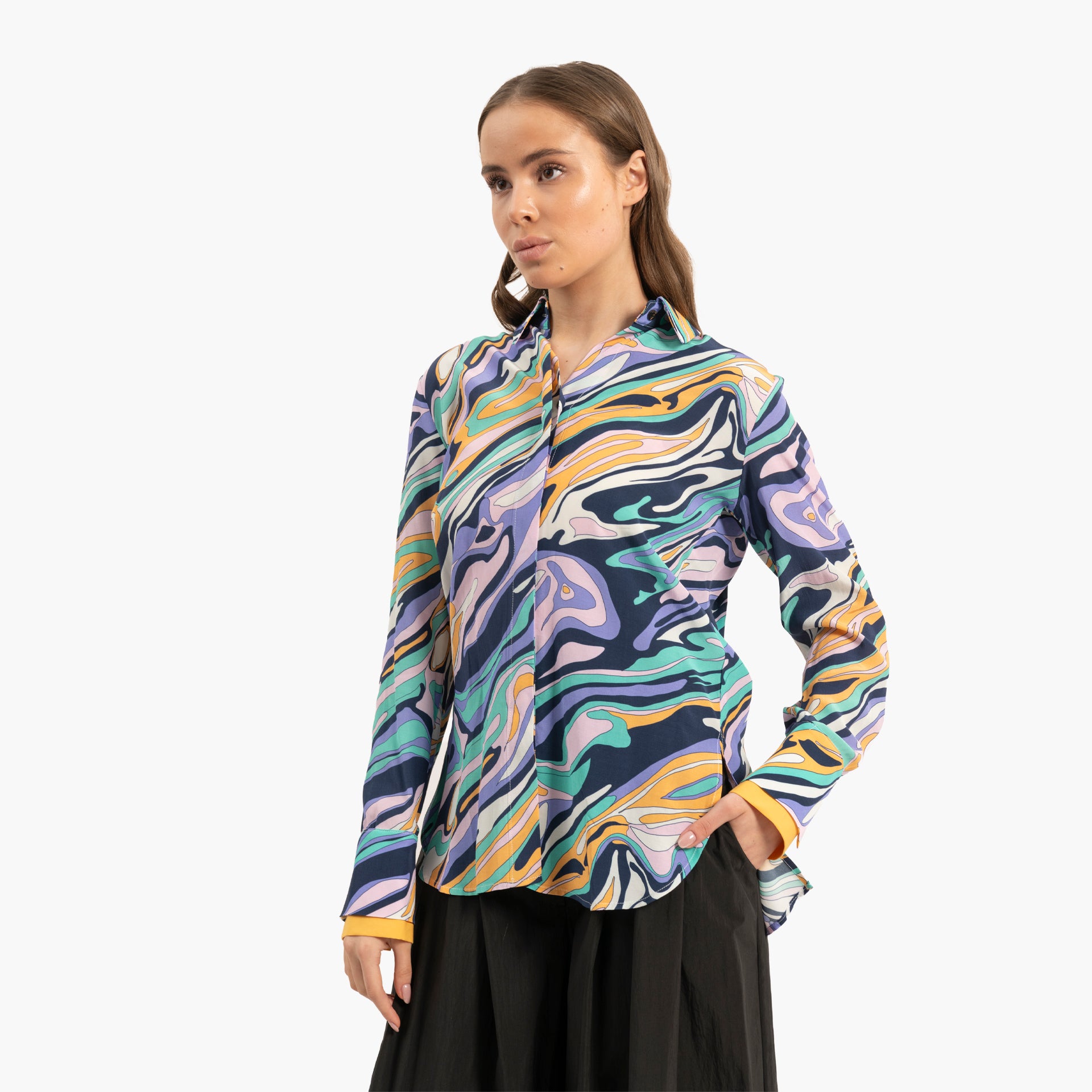 Women Swirly Multicolor Blouse By WECRE8