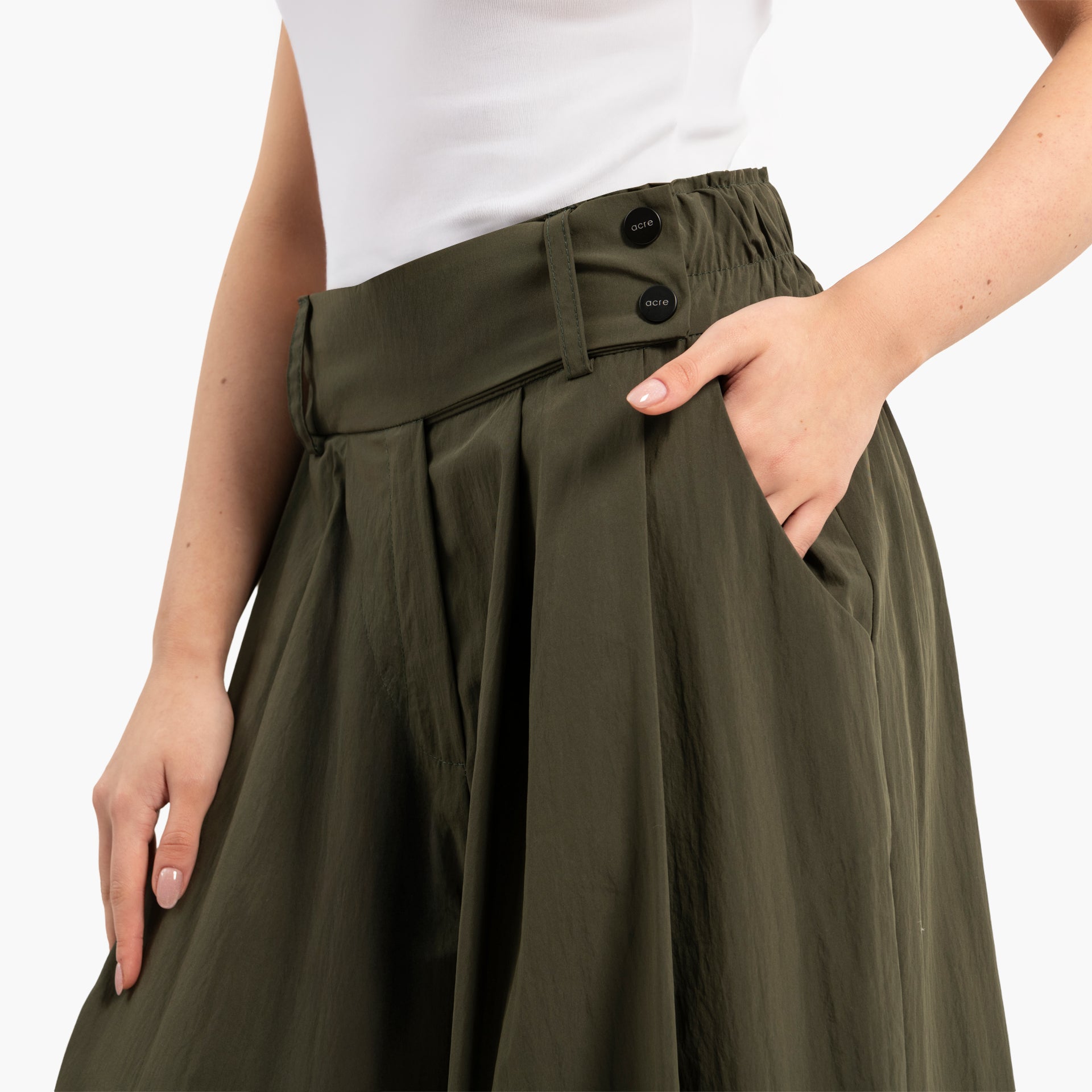 Women's Pleated Khaki Trousers By WECRE8