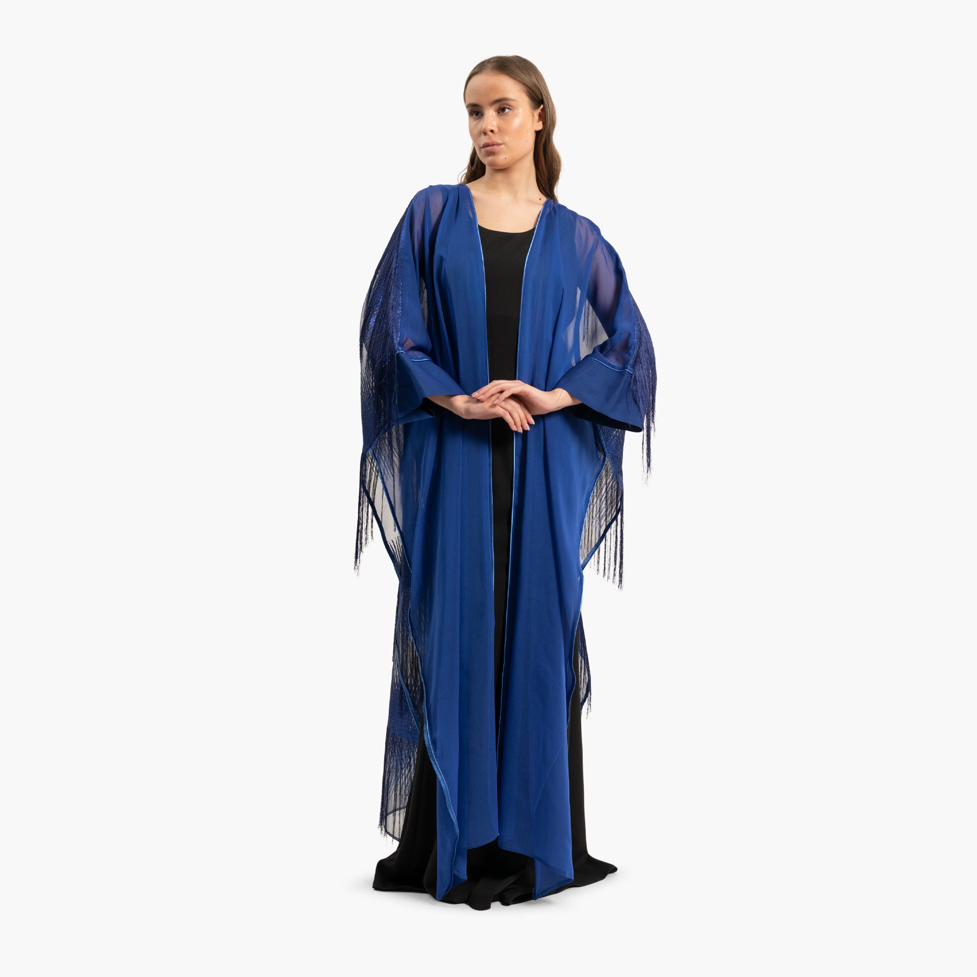 Women Fringes Blue Kaftan By WECRE8