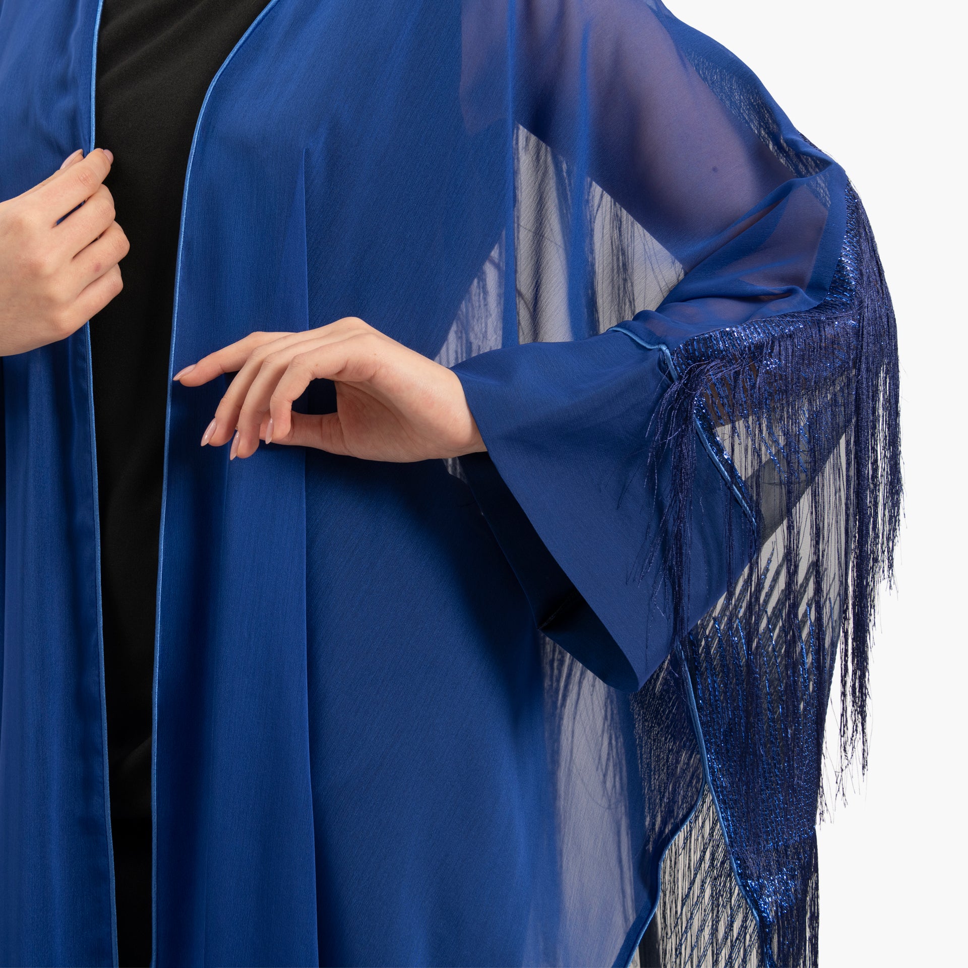 Women's Fringes Blue Kaftan By WECRE8