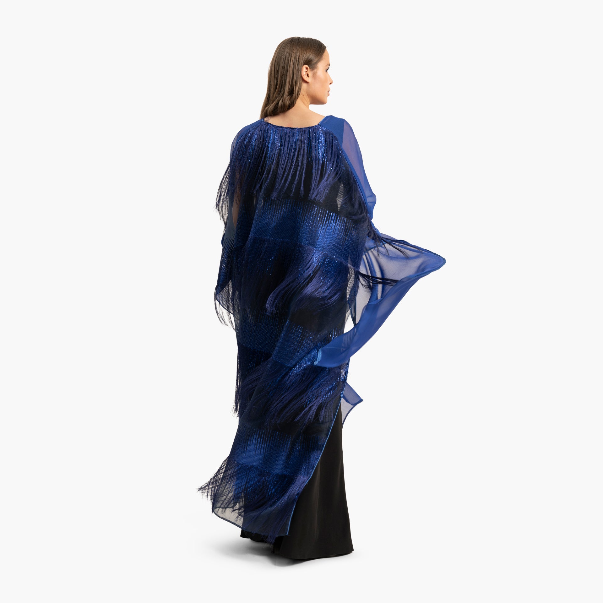 Women's Fringes Blue Kaftan By WECRE8