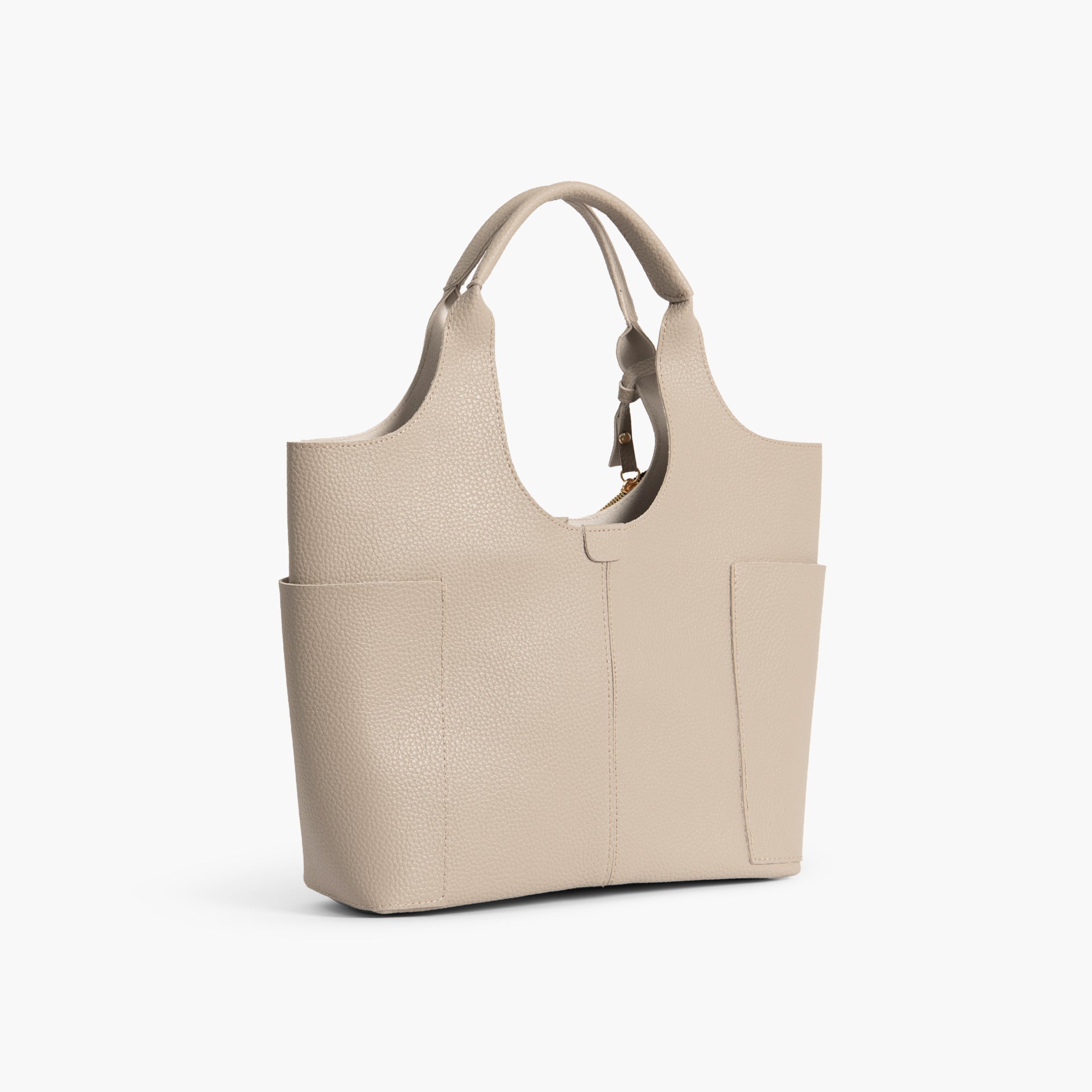 Beige Spacious Tote Bag by WECRE8