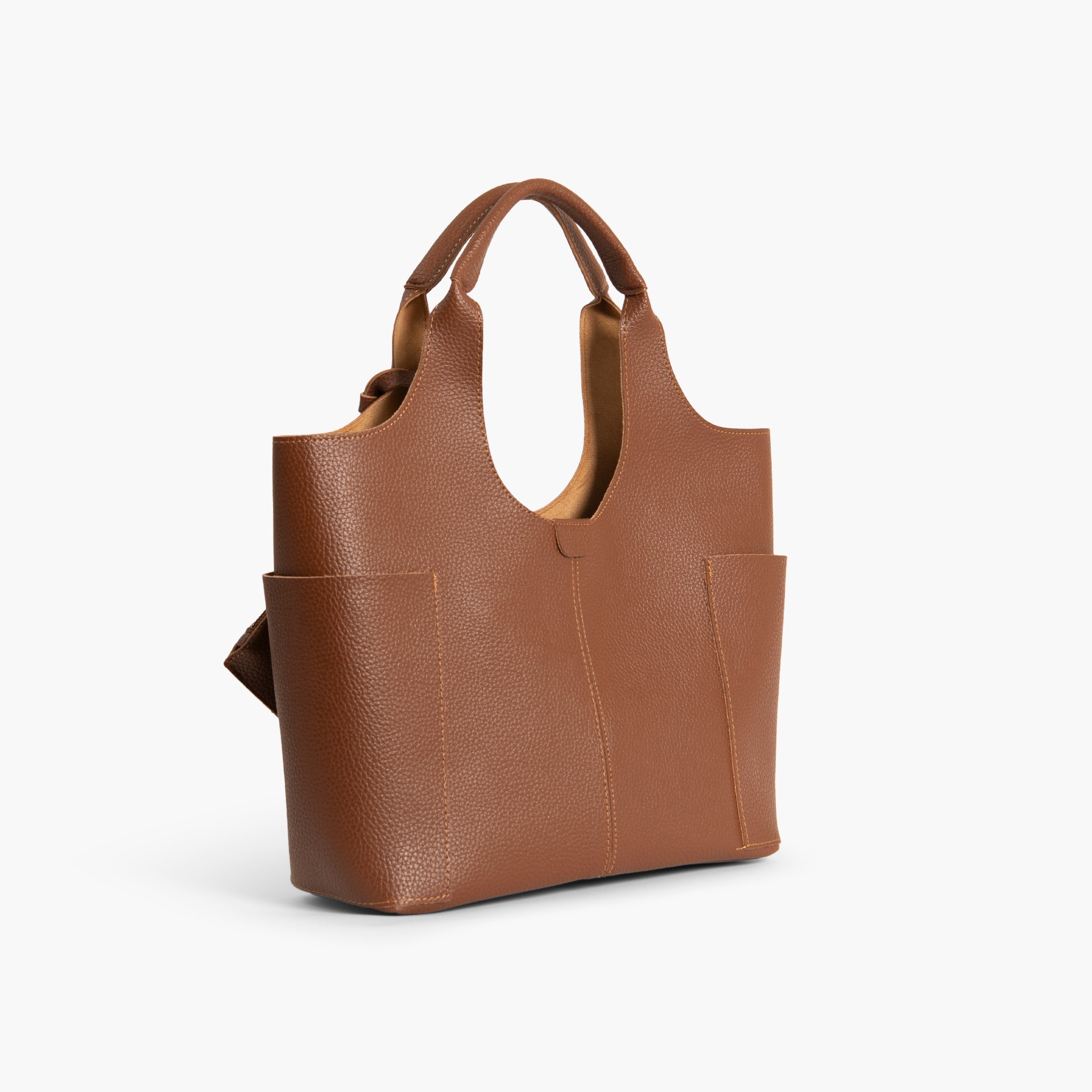 Camel Brown Spacious Tote Bag by WECRE8