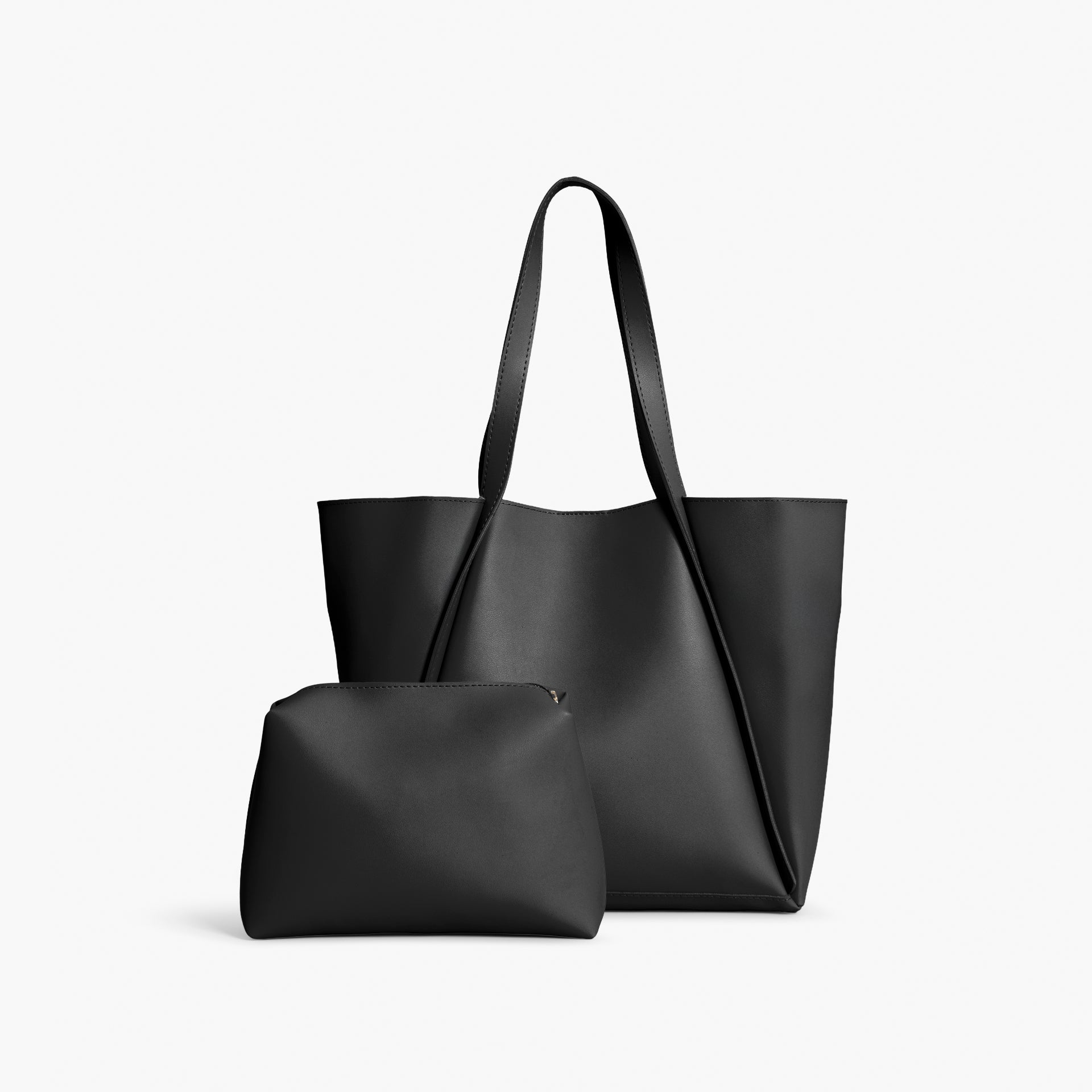 Black Minimalist Tote Bag by WECRE8