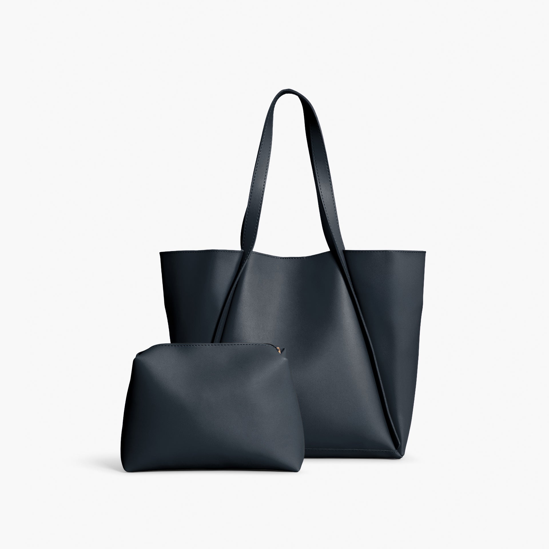 Navy Blue Minimalist Tote Bag by WECRE8