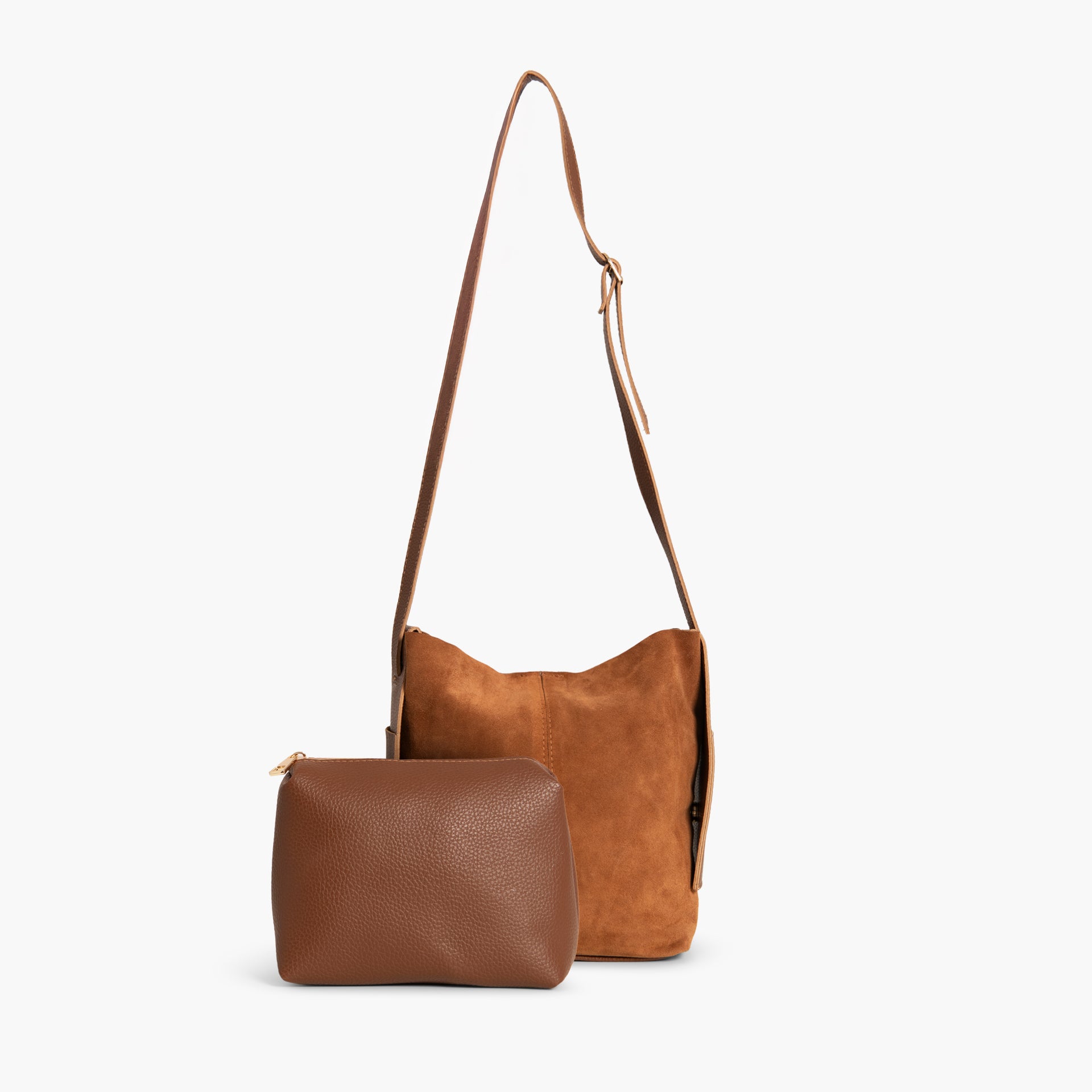 Camel Brown Crossbody Bag by WECRE8