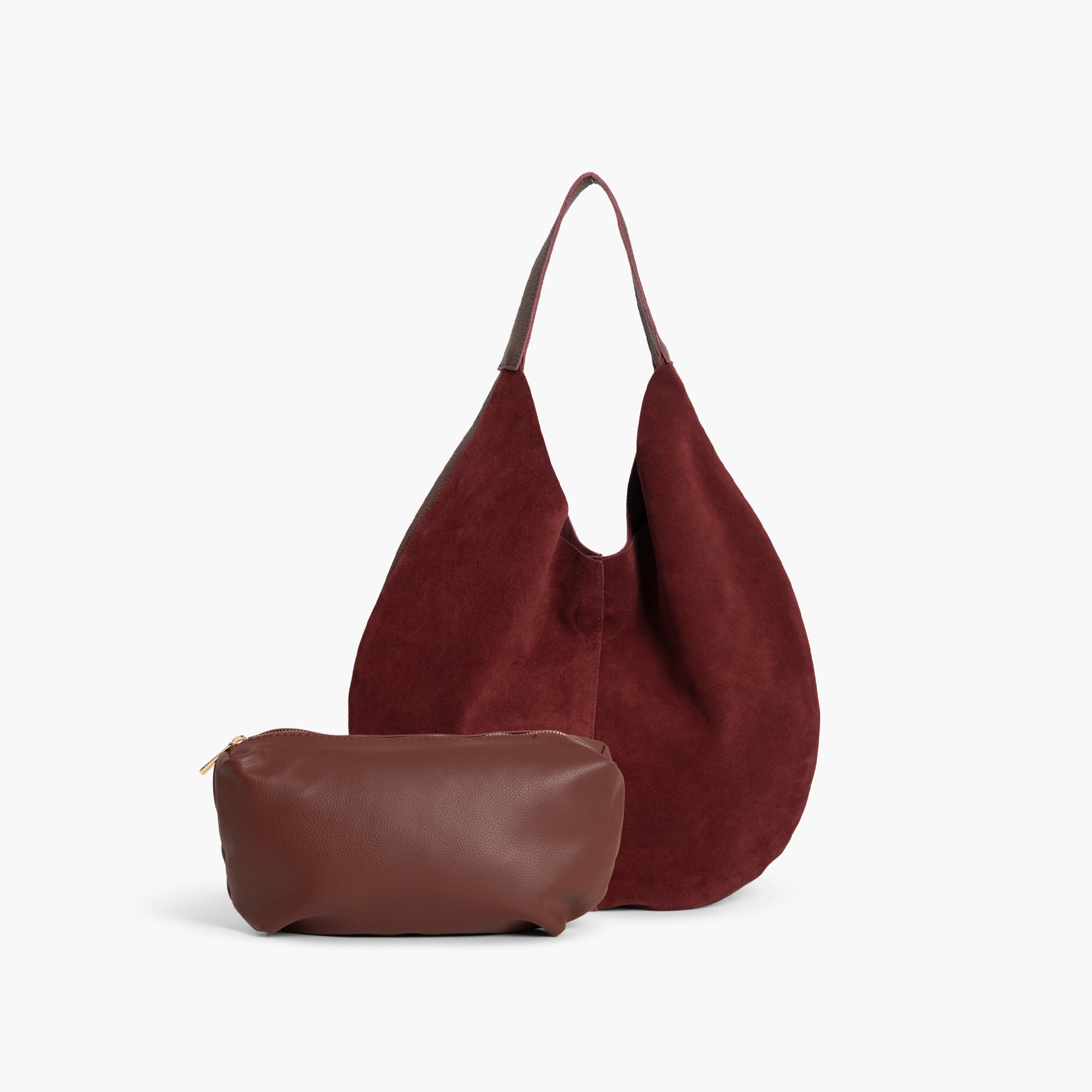 Maroon Dual Texture Tote Bag by WECRE8