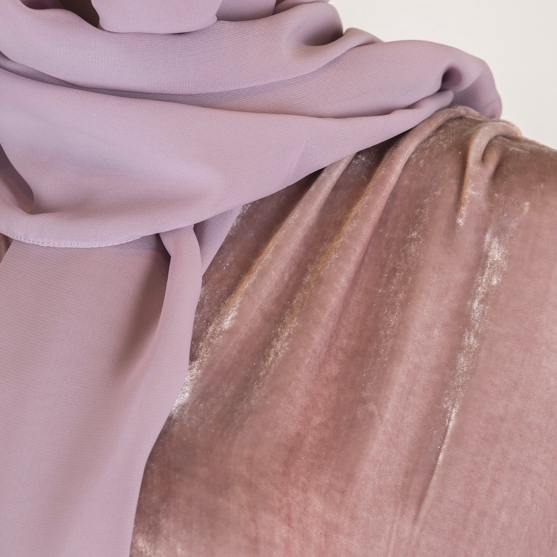 Pink Velvet Abaya With Drawstring Long sleeves From Darzah