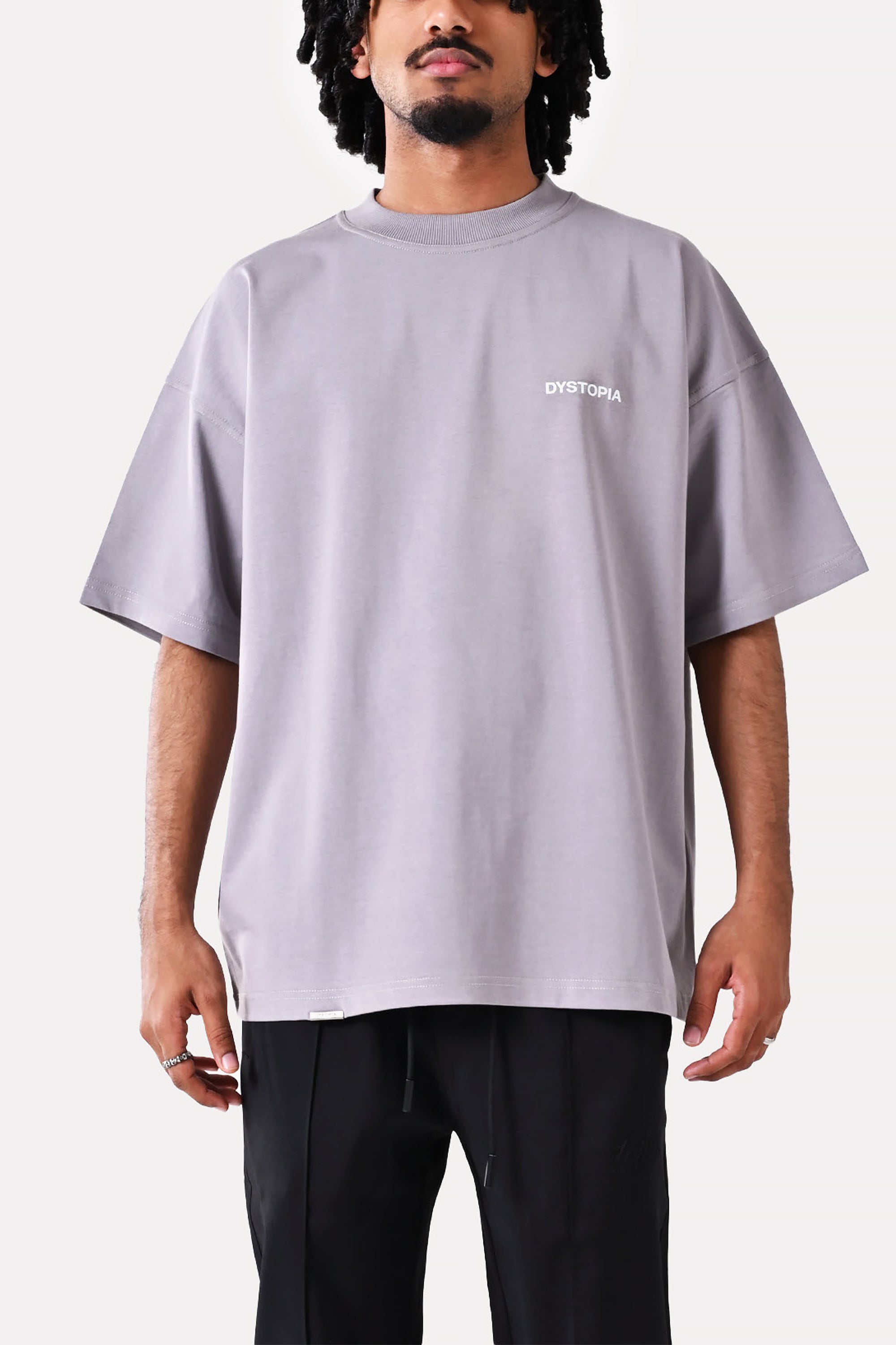 Grey Code Printed T-shirt by Dystopia