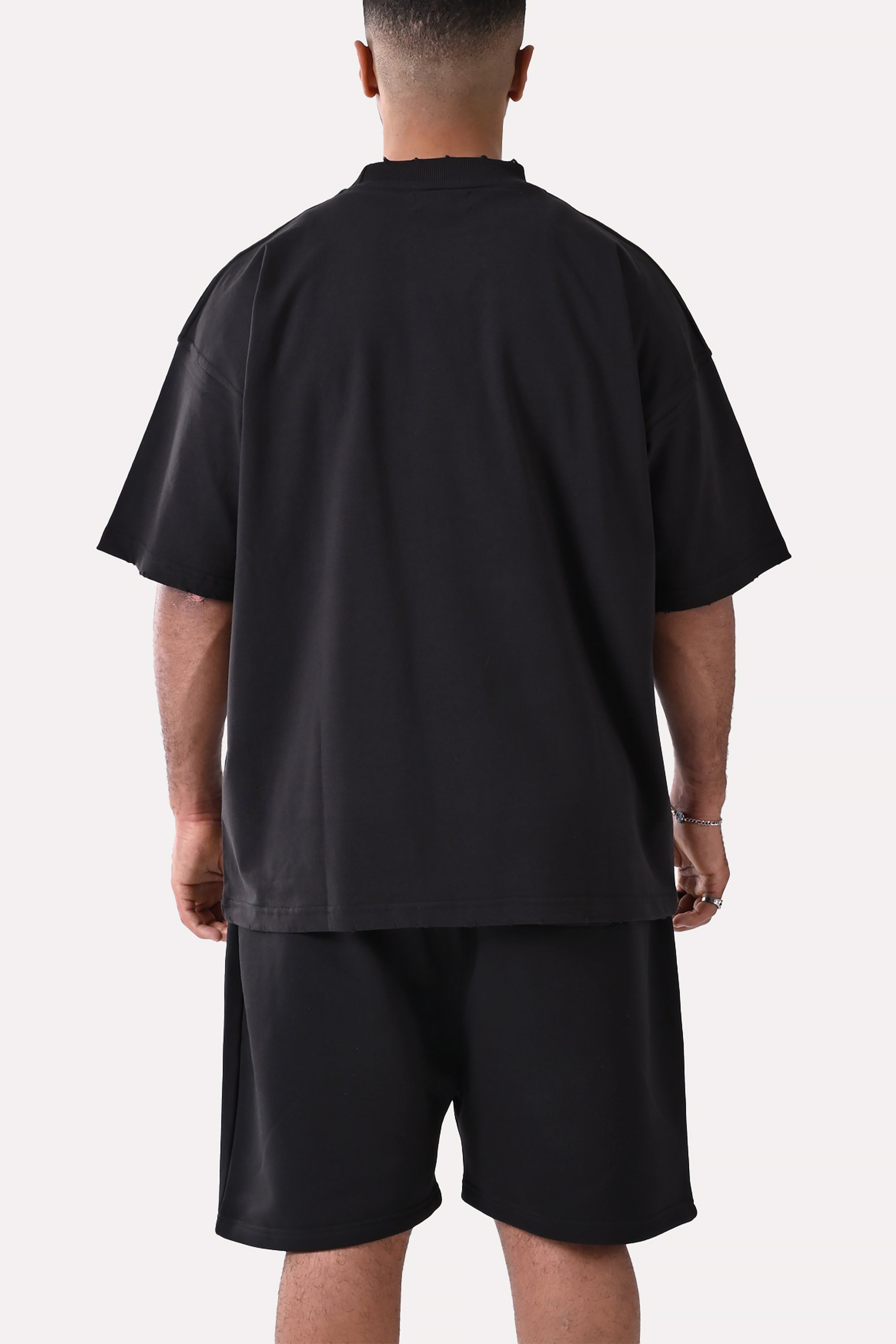 Black Logo Printed T-shirt by Dystopia