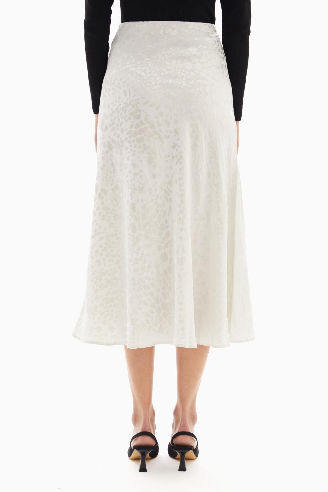 Midi White Patterned Skirt By WECRE8