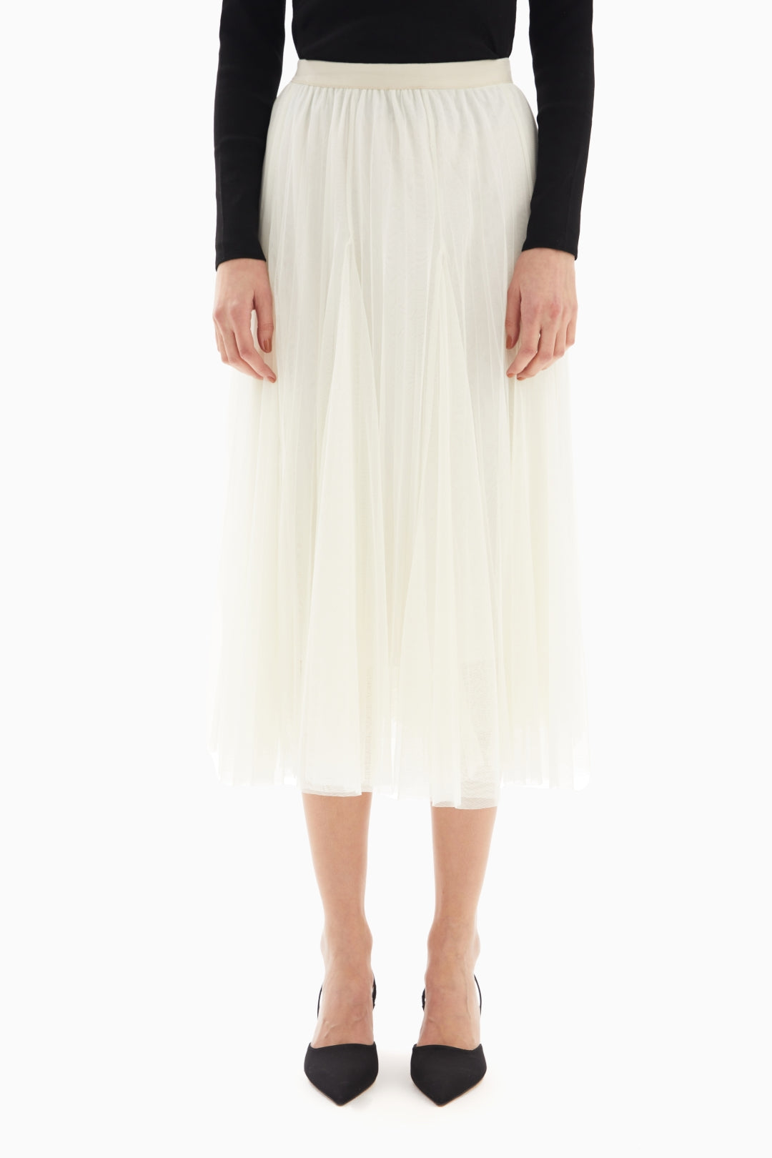 Midi White Sheer Skirt By WECRE8