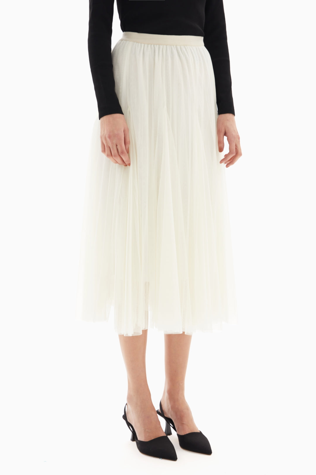 Midi White Sheer Skirt By WECRE8