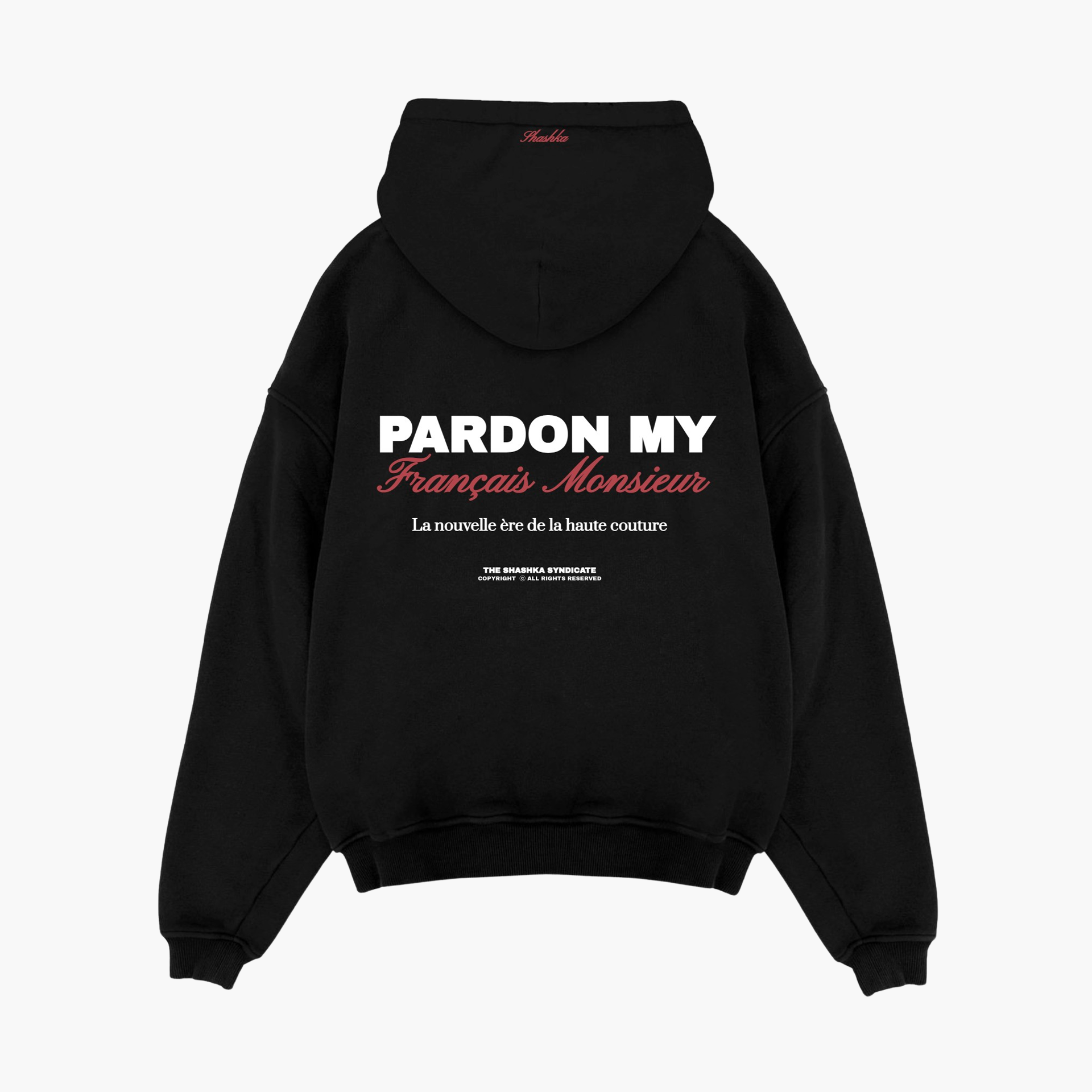 هودي "Pardon My French" باللون الأسود للجنسين من ذا شاشكا سنديكيت