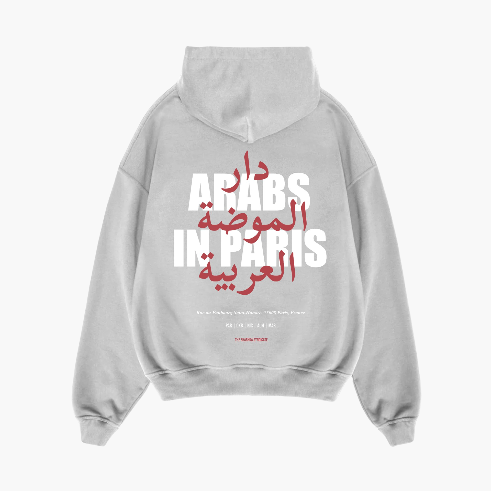 Gray "Arabs In Paris" Hoodie by The Shashka Syndicate