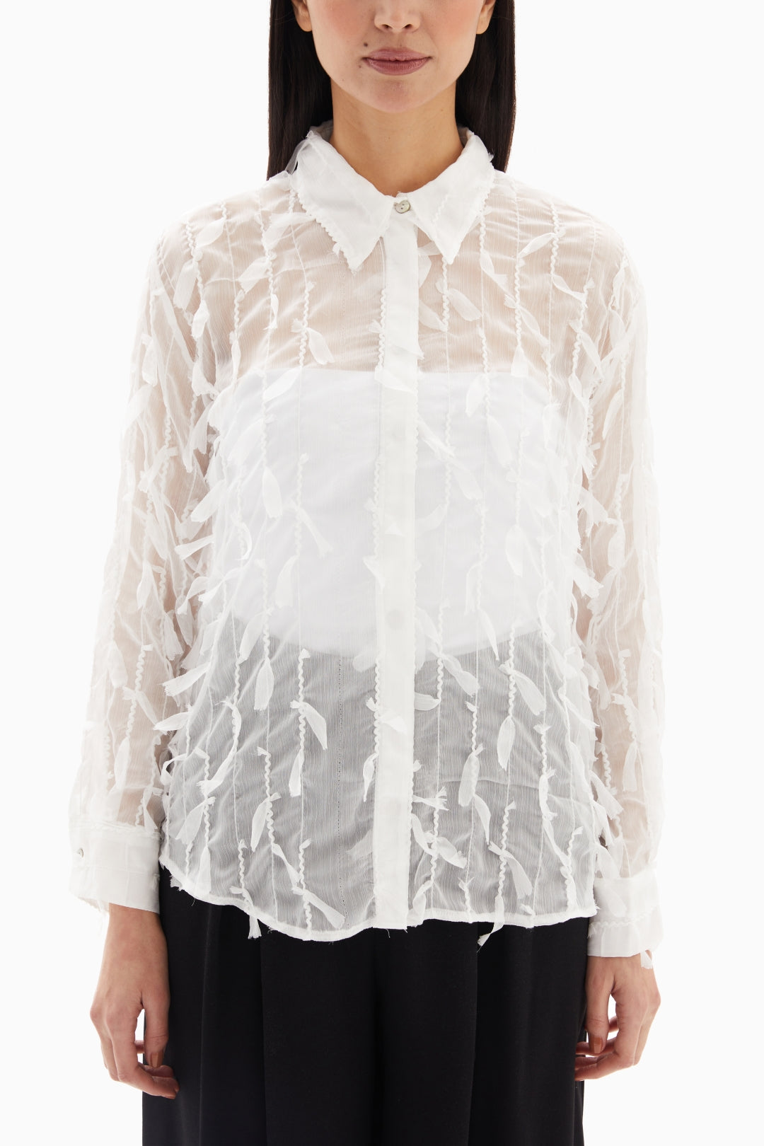 White Sheer Blouse By WECRE8