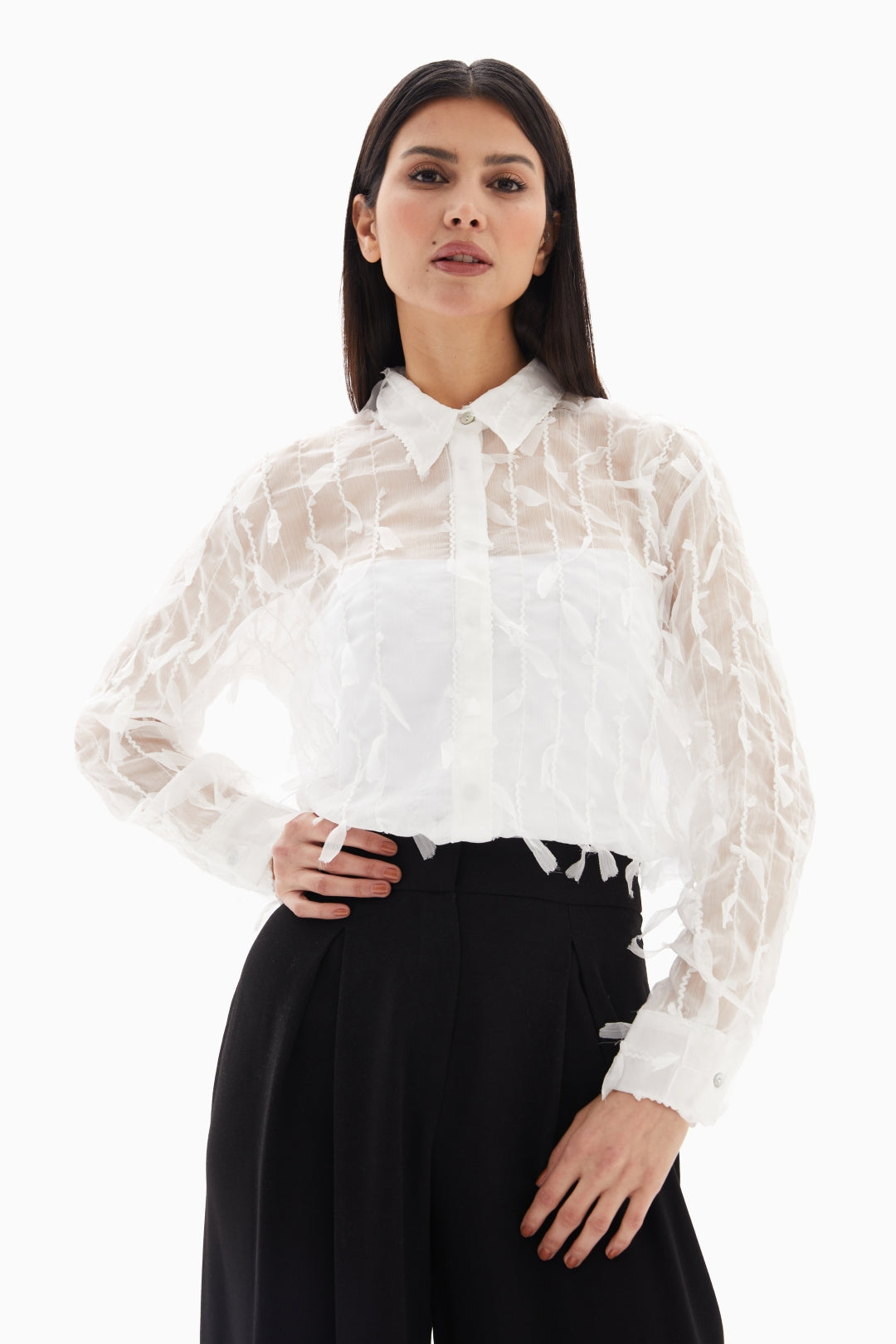 White Sheer Blouse By WECRE8