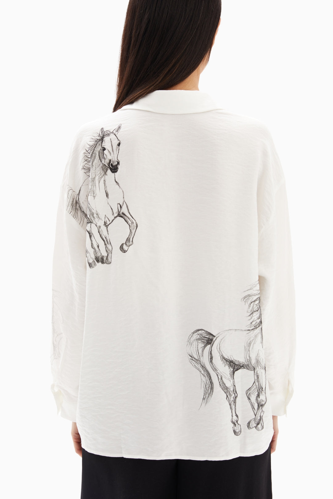 White Horses Print Blouse By WECRE8