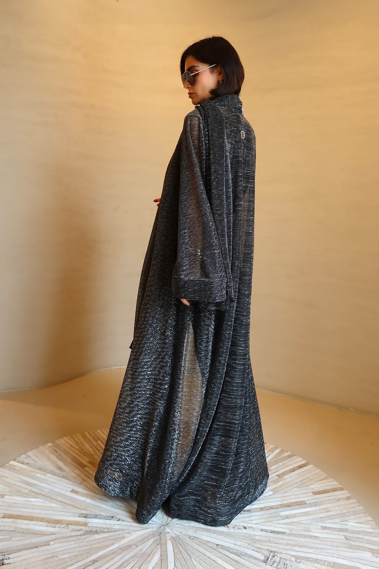 Black Glitter Abaya by F.Lounge