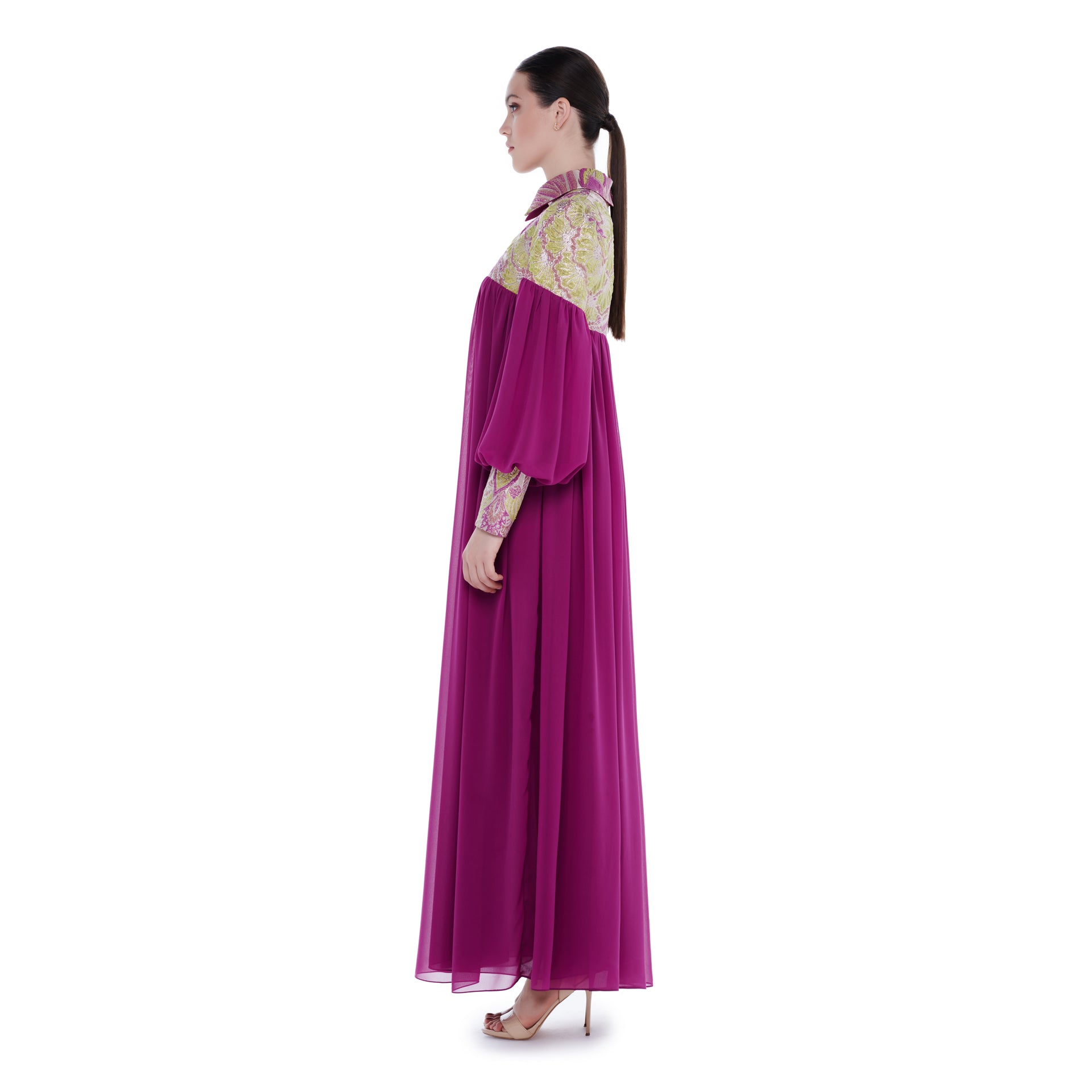 Purple Formal Chiffon Dress From Miha