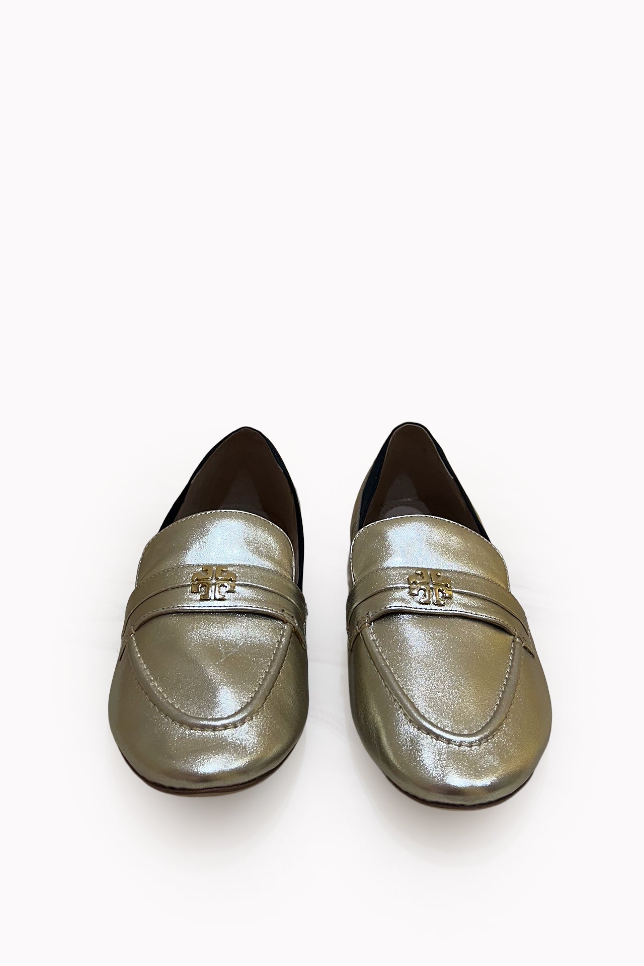 Car Shoe Gold Metallic Loafers by Vintage SAAF