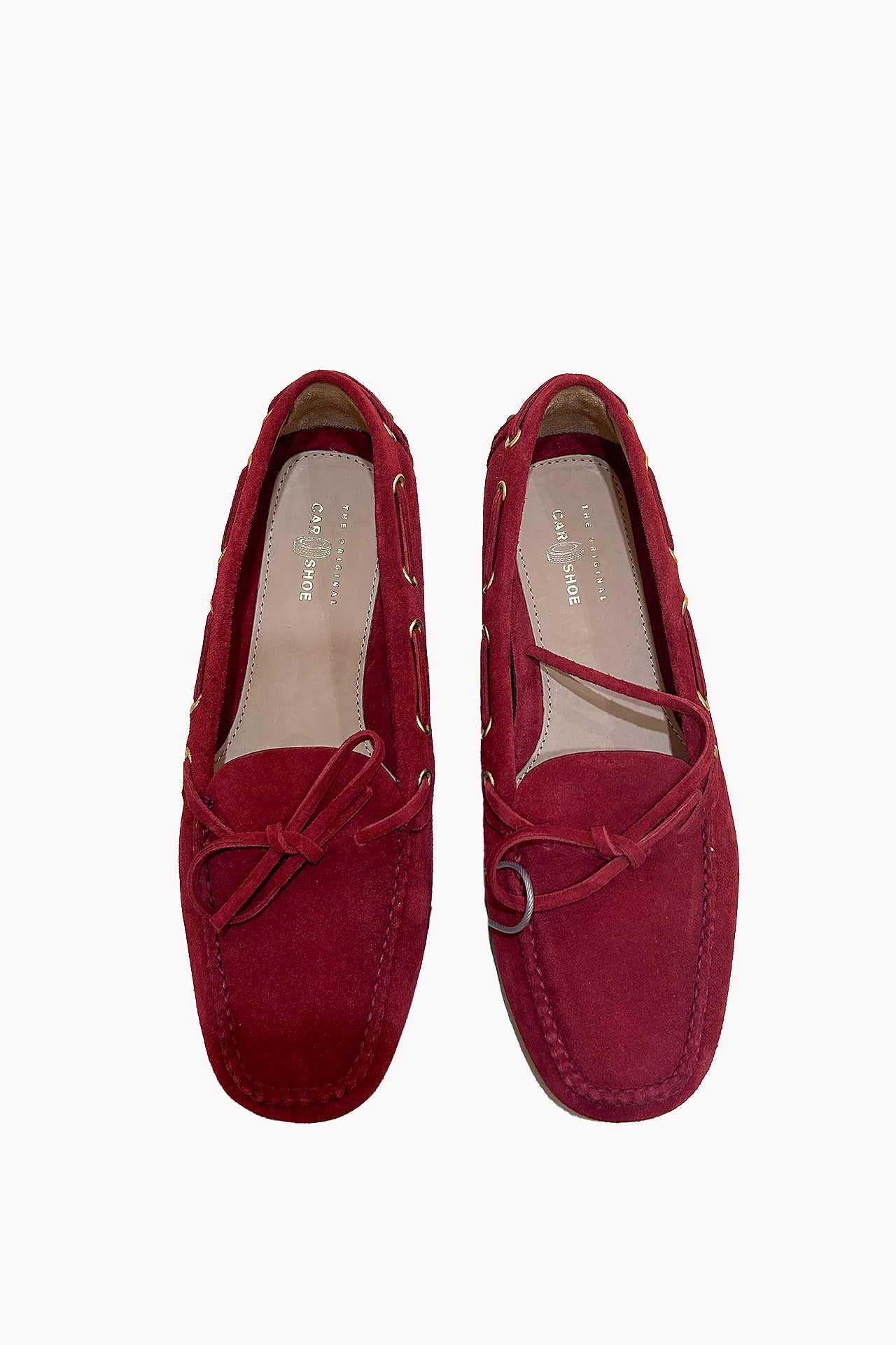 Burgundy Shoe Red Suede Loafers by Vintage SAAF