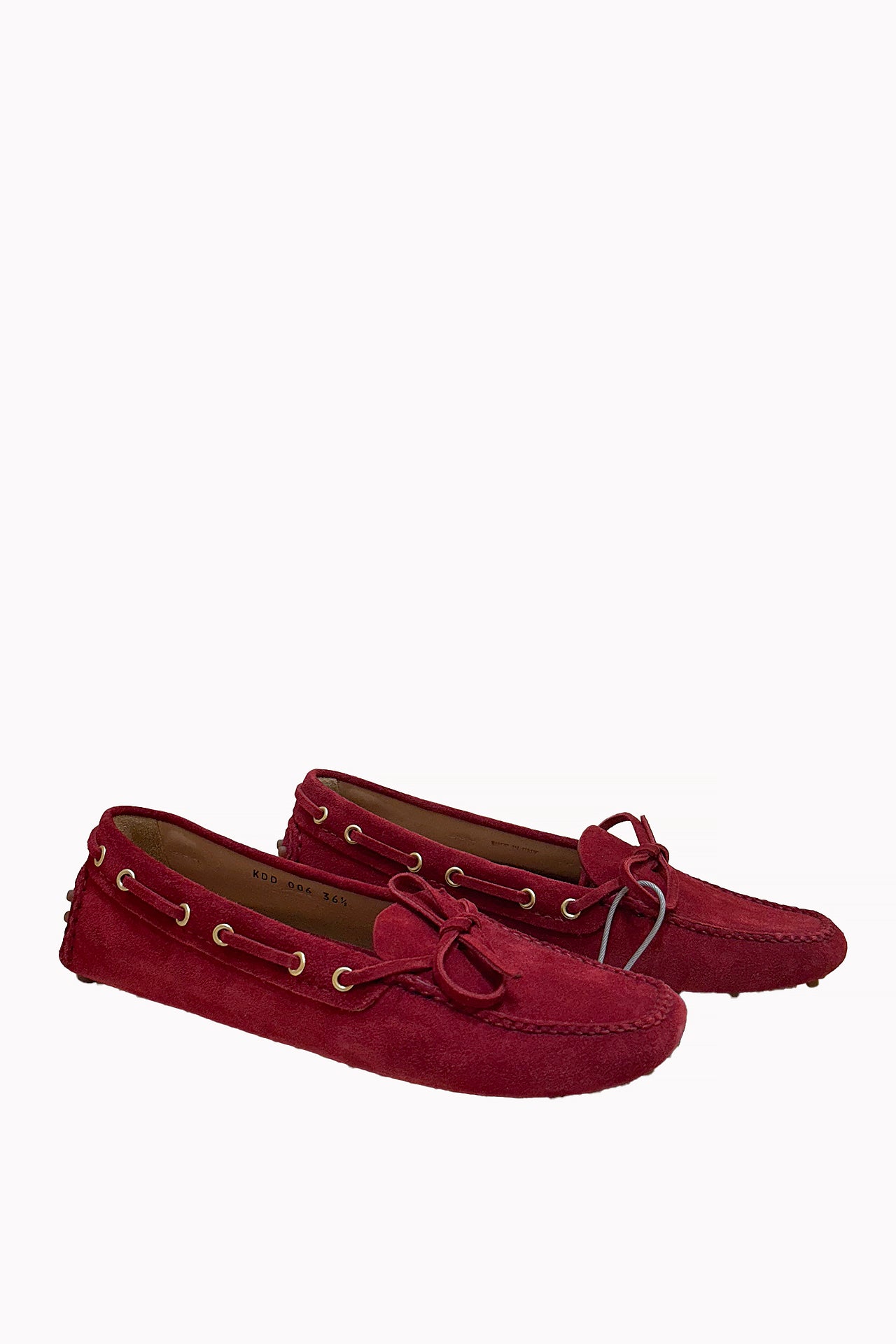 Burgundy Shoe Red Suede Loafers by Vintage SAAF