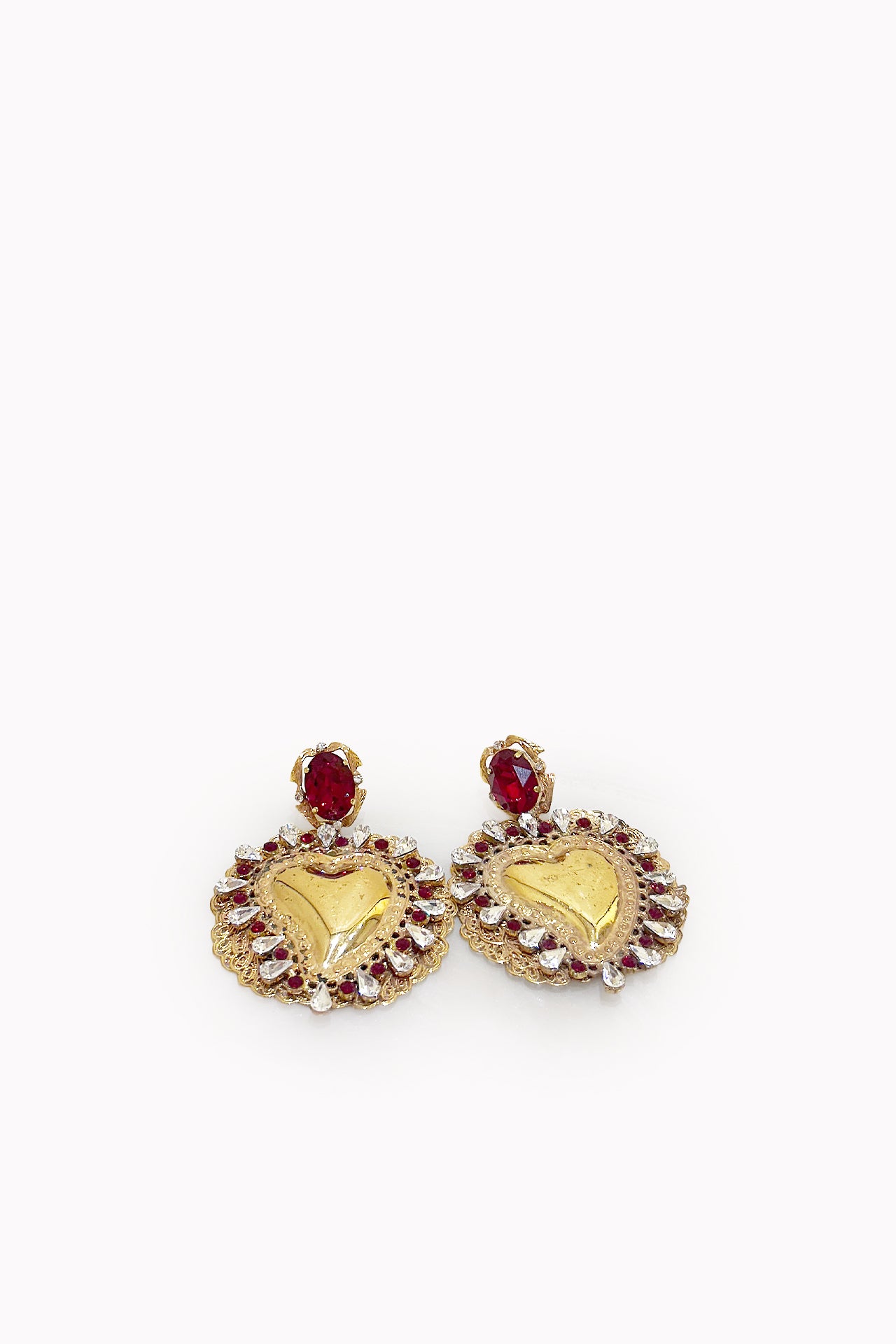 Dolce & Gabbana Baroque Heart Earrings by Vintage SAAF