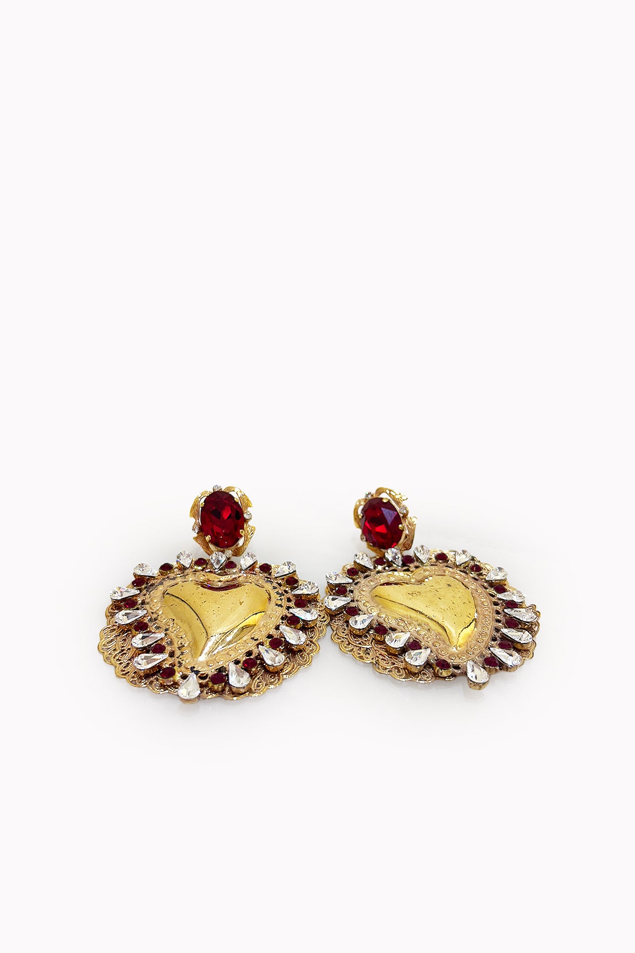 Dolce & Gabbana Baroque Heart Earrings by Vintage SAAF