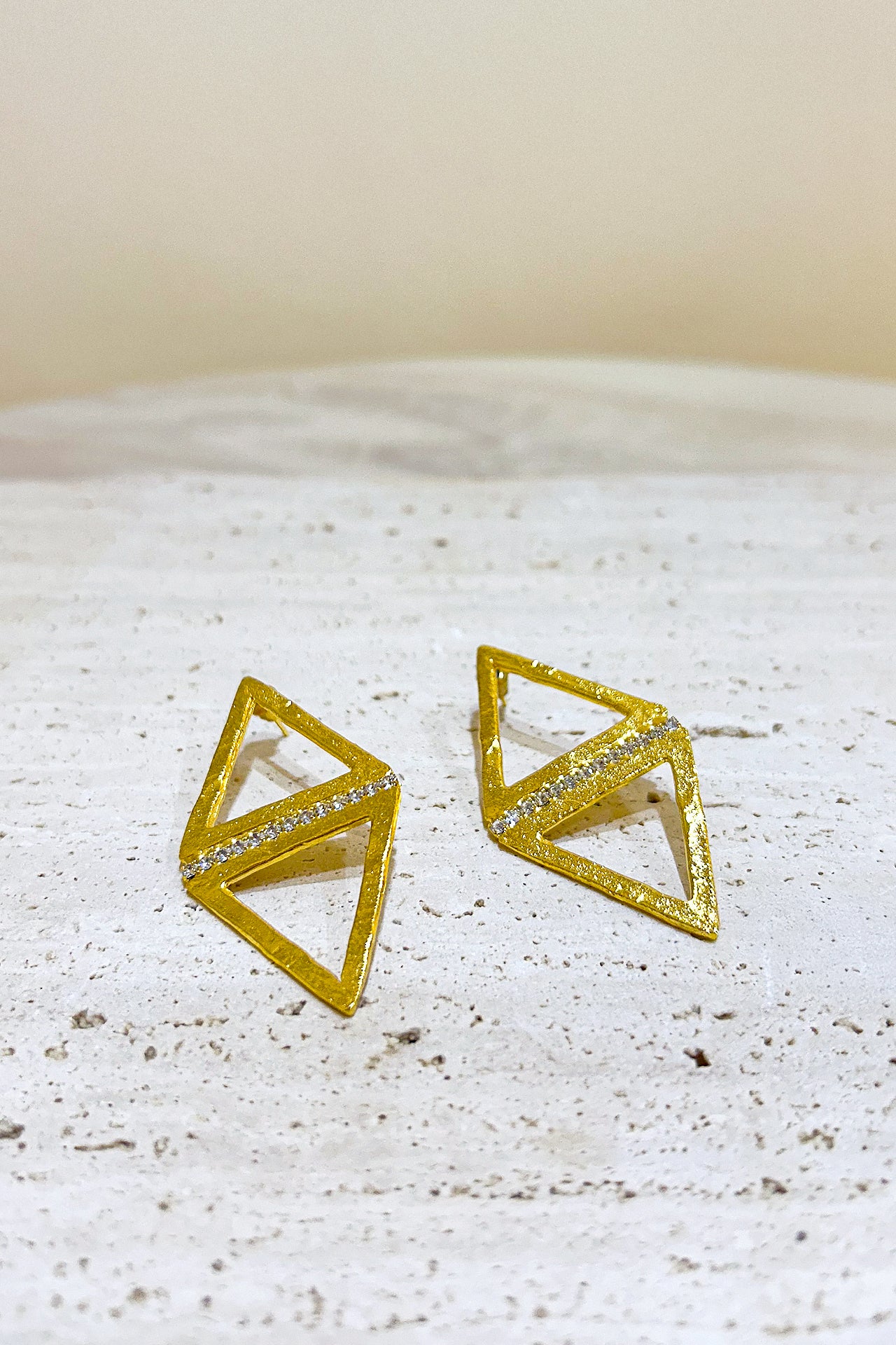 Gold Geo Earrings by M Collection